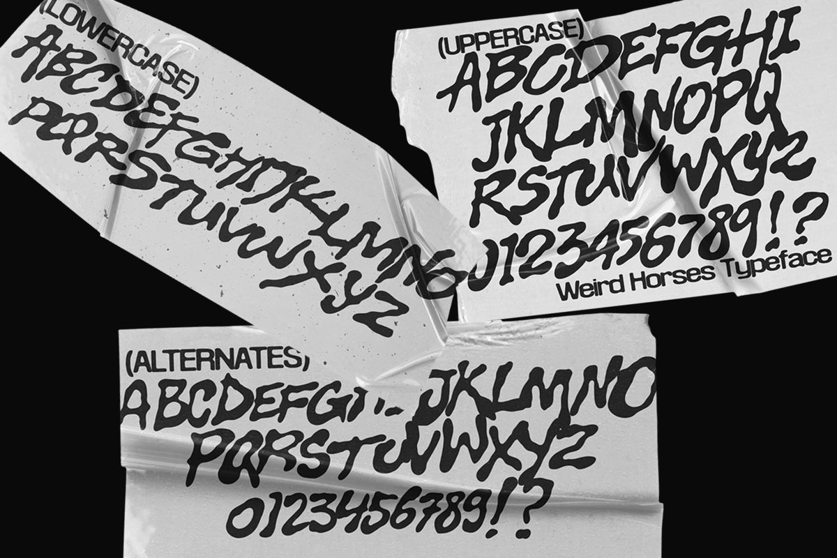 Weird Horses Typeface The Native Saint Club