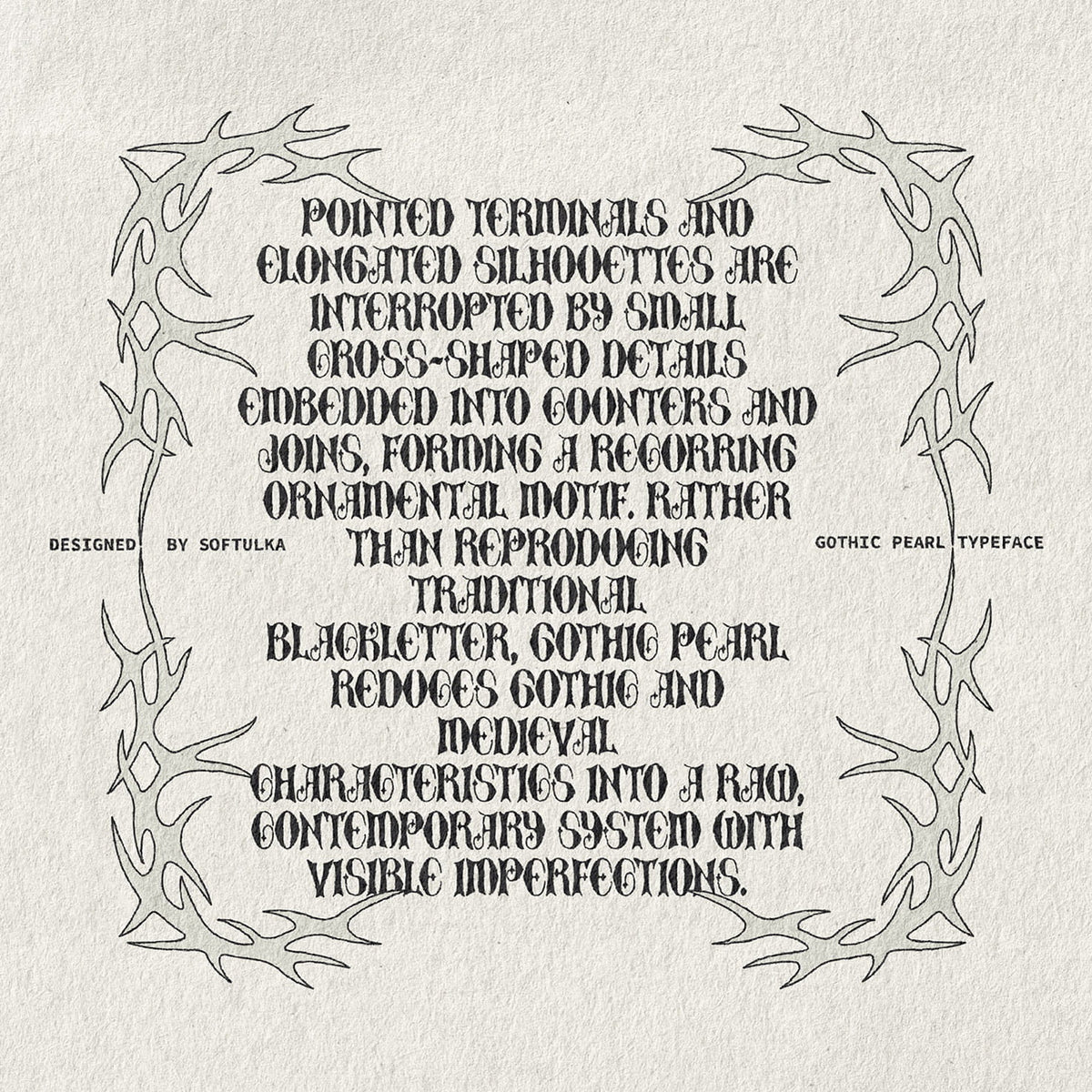 Gothic Pearl Typeface Softulka