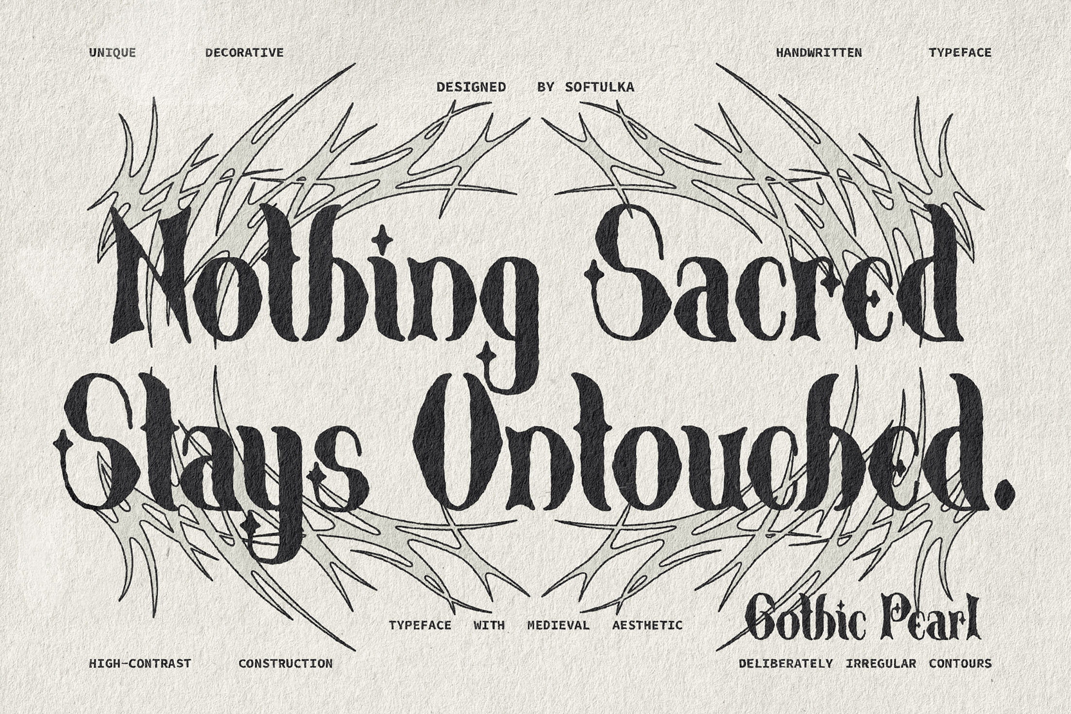 Gothic Pearl Typeface Softulka