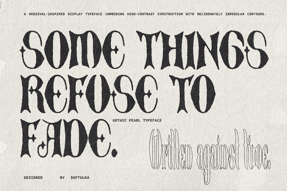 Gothic Pearl Typeface Softulka