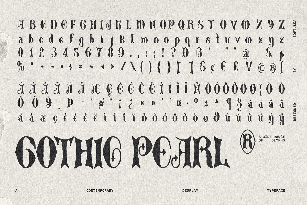 Gothic Pearl Typeface Softulka