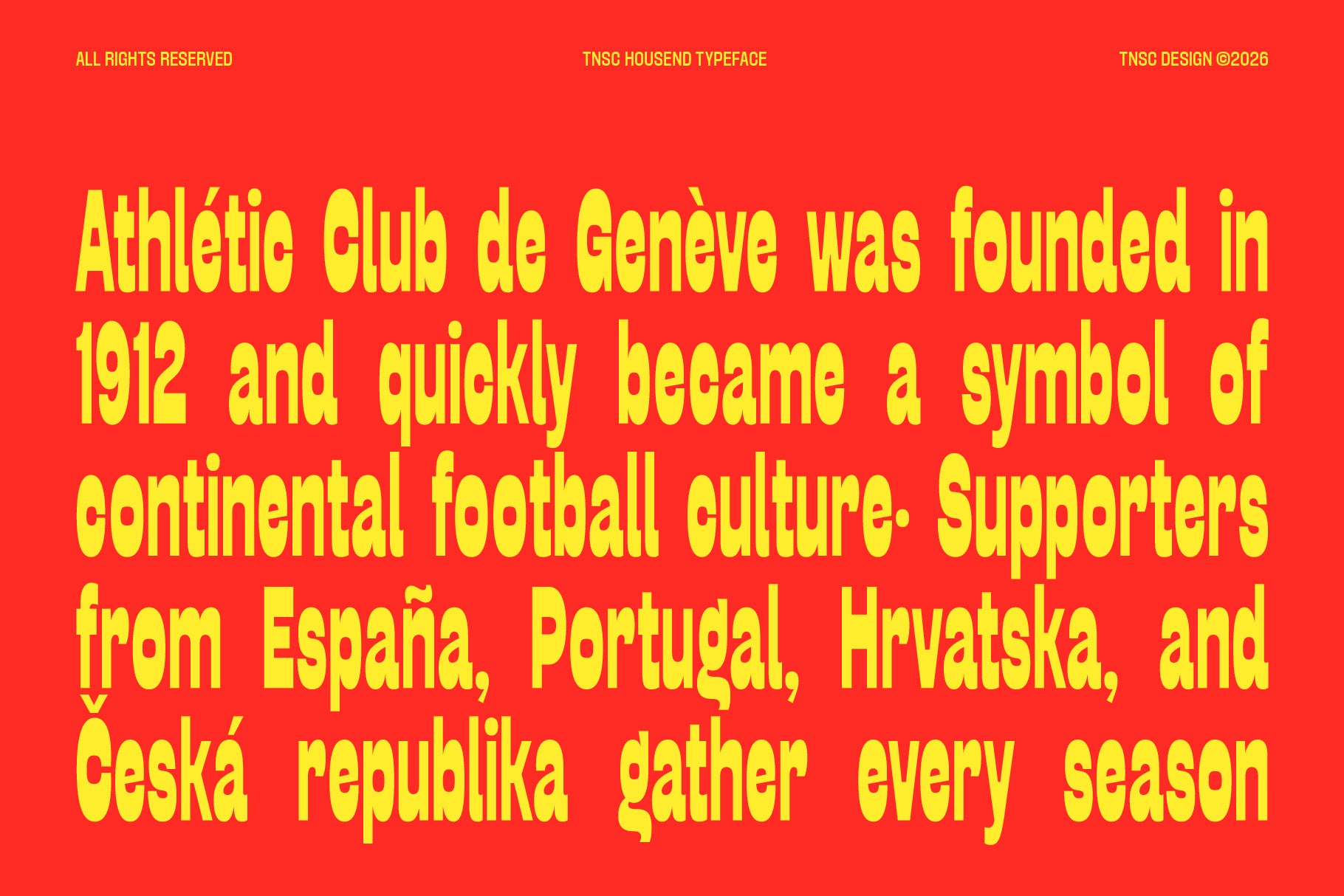 Housend Typeface The Native Saint Club