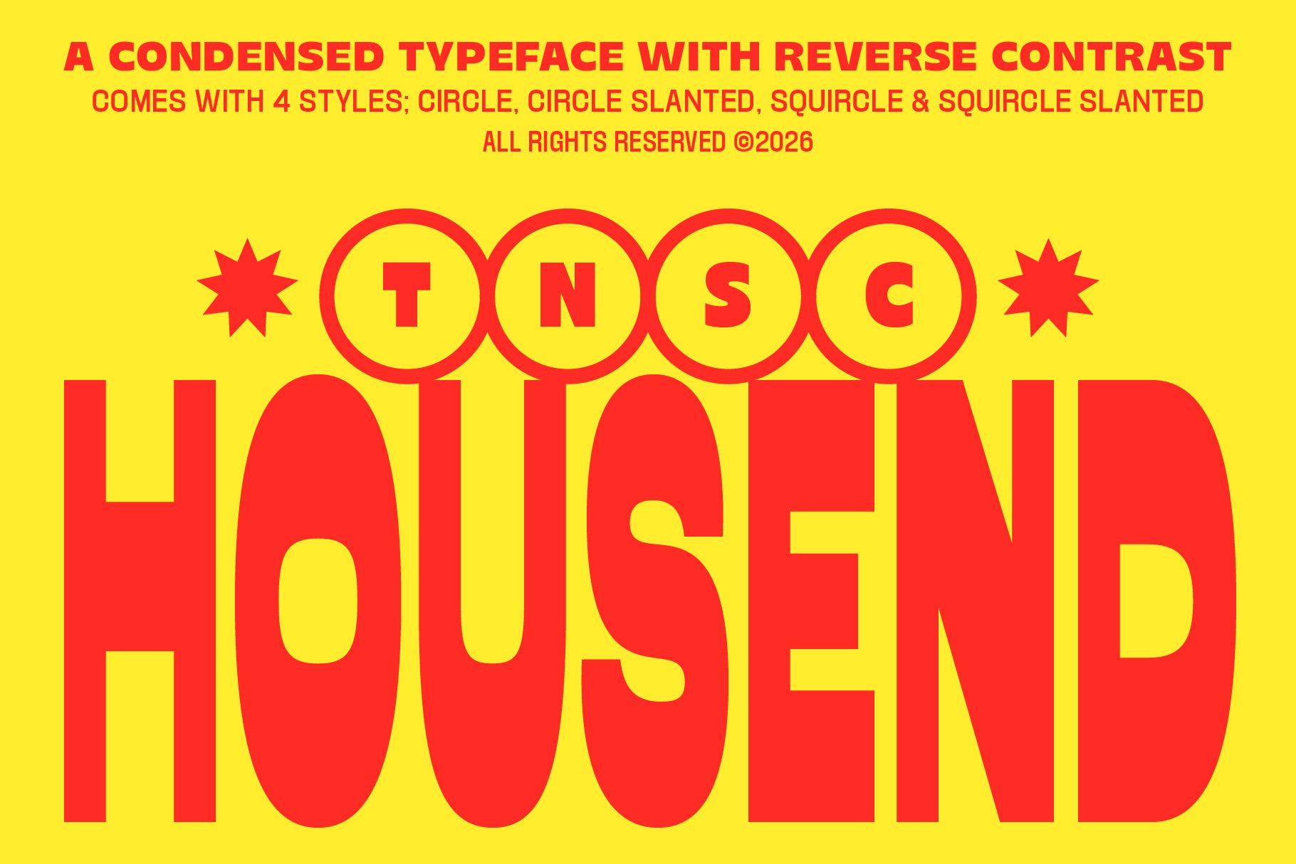 Housend Typeface The Native Saint Club
