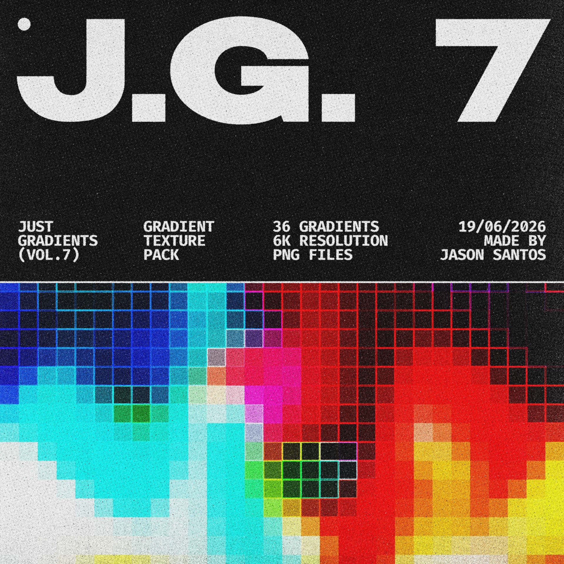 Just Gradient (Vol.7) Retro RGB Grid Textures Jason Santos