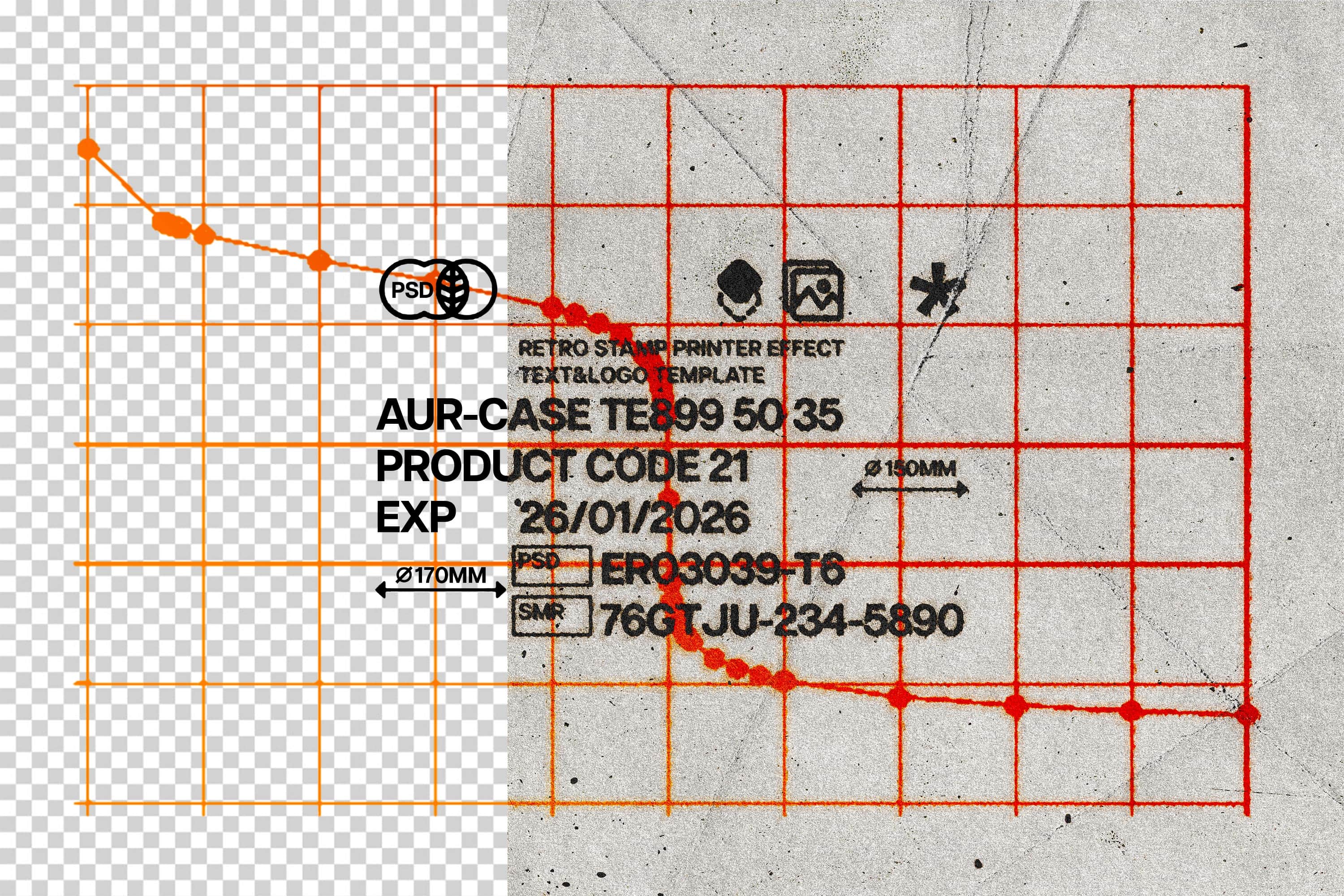 Retro Stamp Printer Template Pixelbuddha