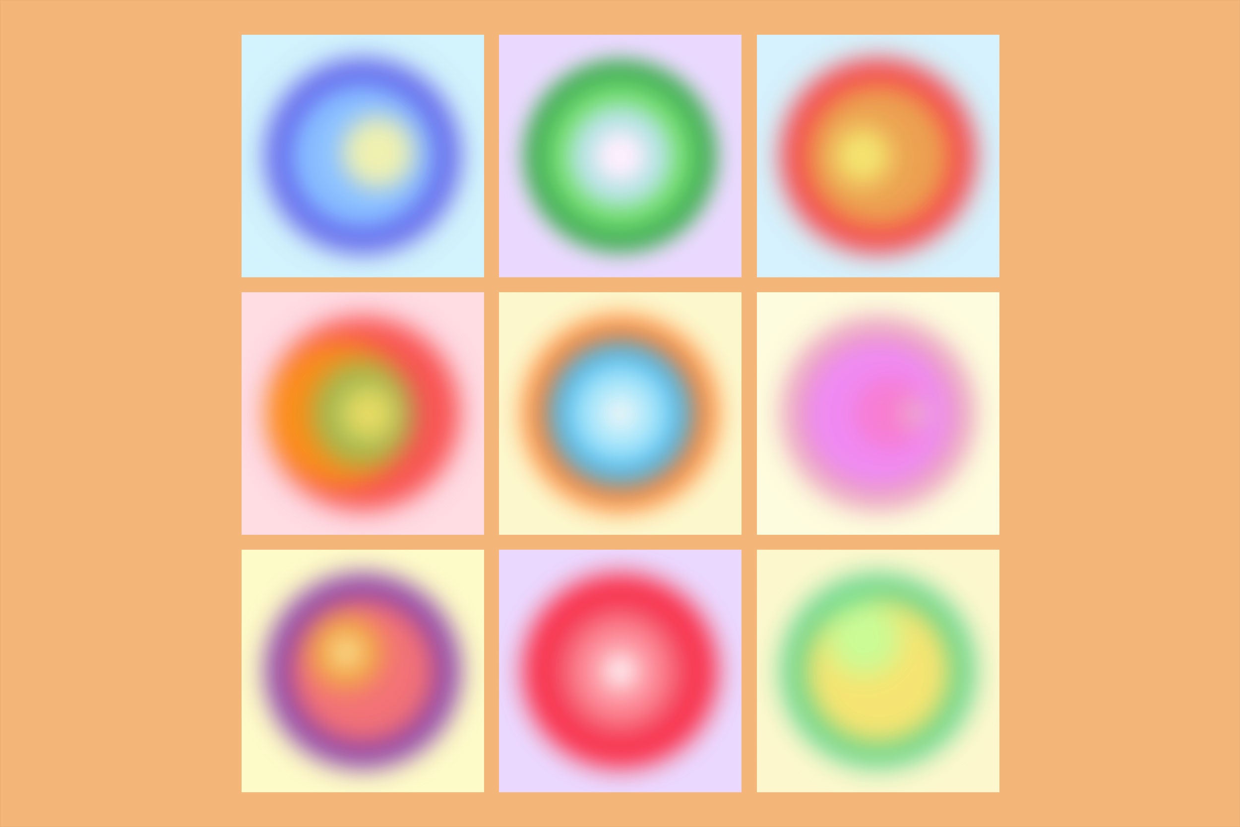 Round Circle Gradient Textures Pack