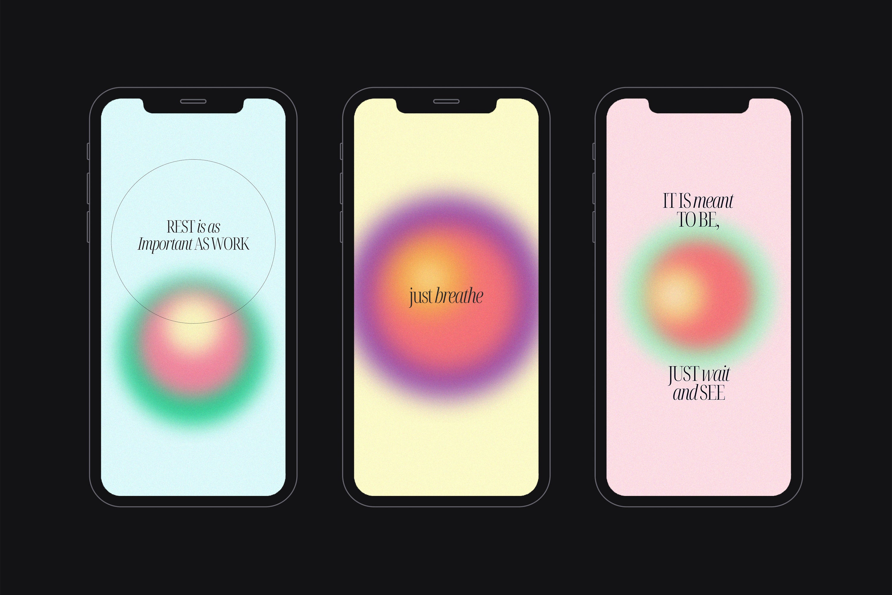 Round Circle Gradient Textures Pack