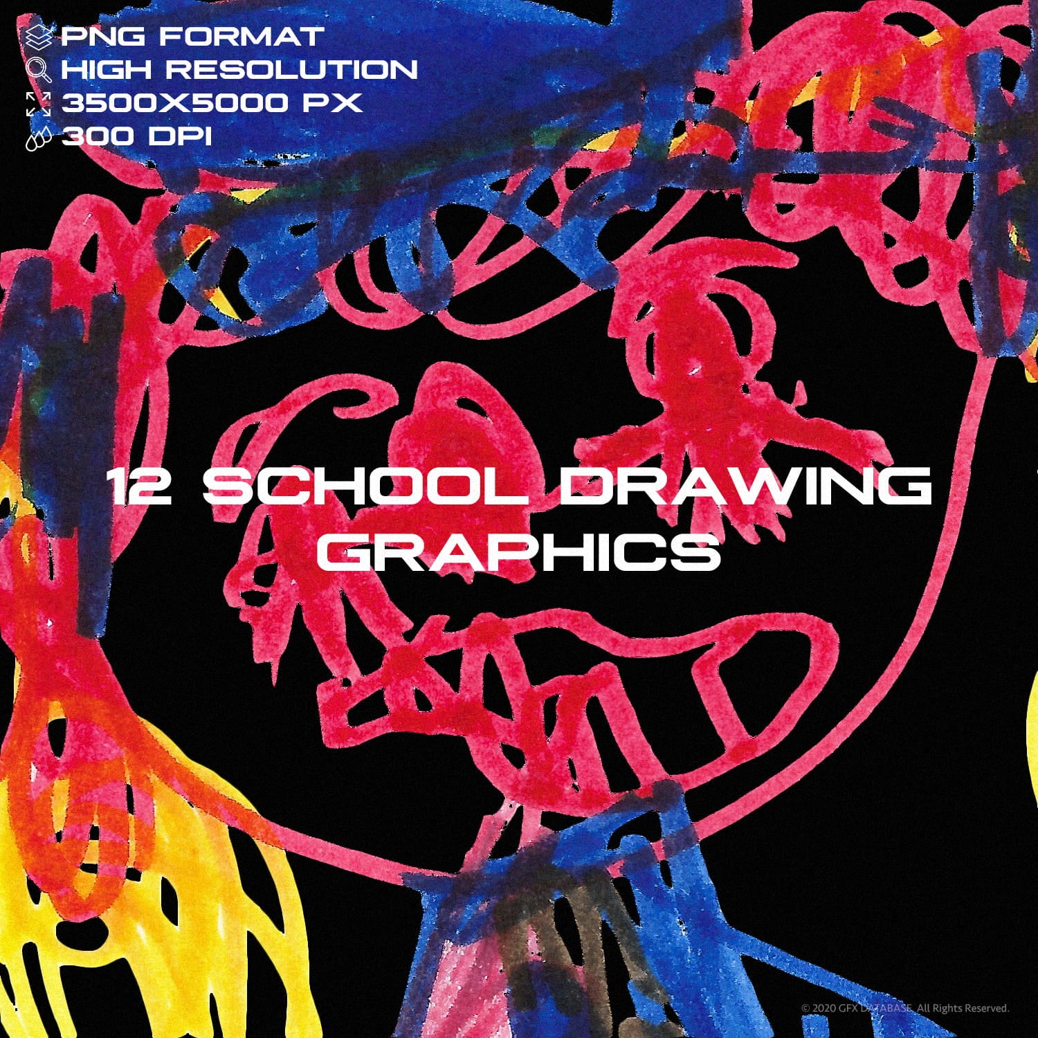 12 School Drawing Graphics GFX Database
