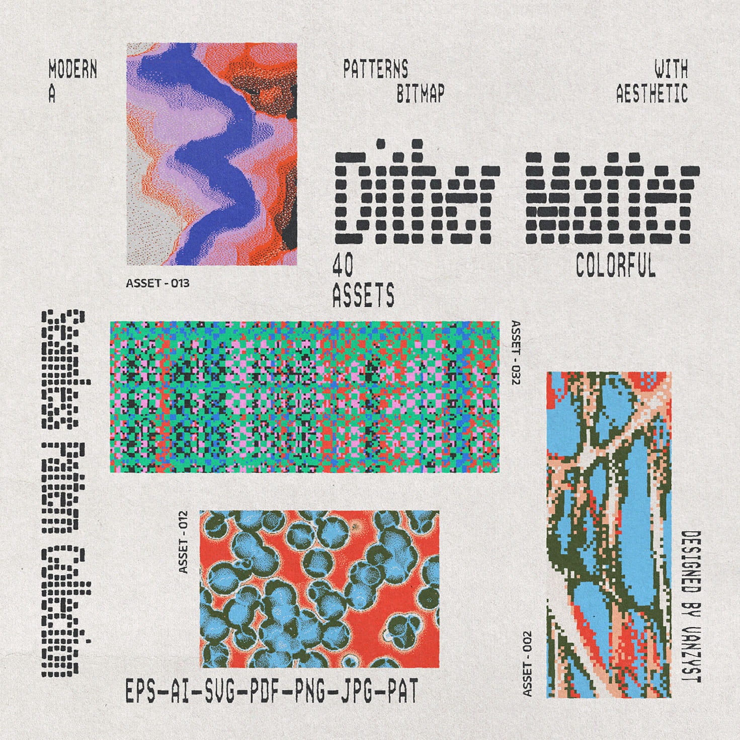 Dither Matter Seamless Pattern Collection Vanzyst
