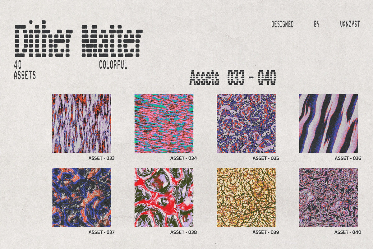 Dither Matter Seamless Pattern Collection Vanzyst