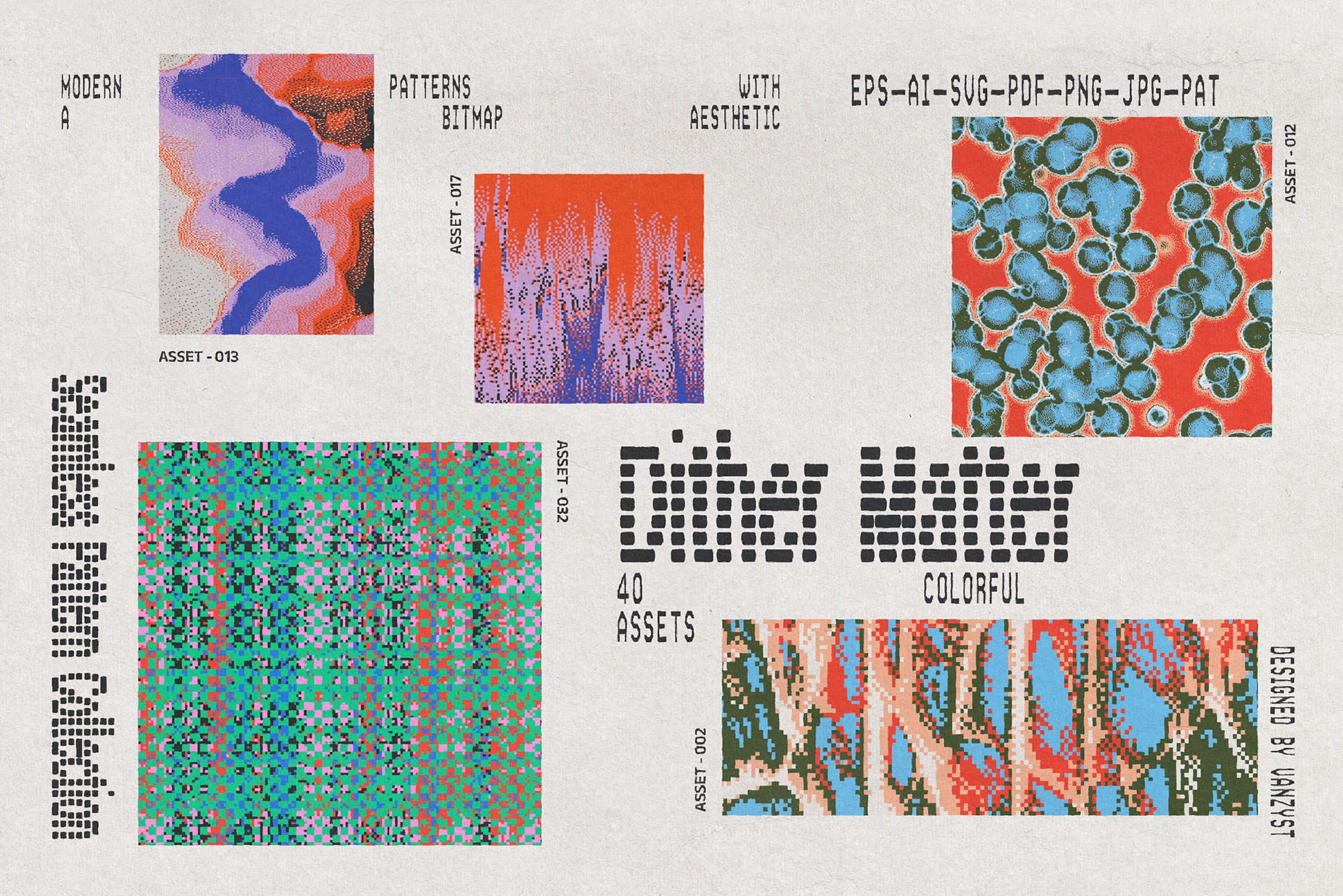Dither Matter Seamless Pattern Collection Vanzyst