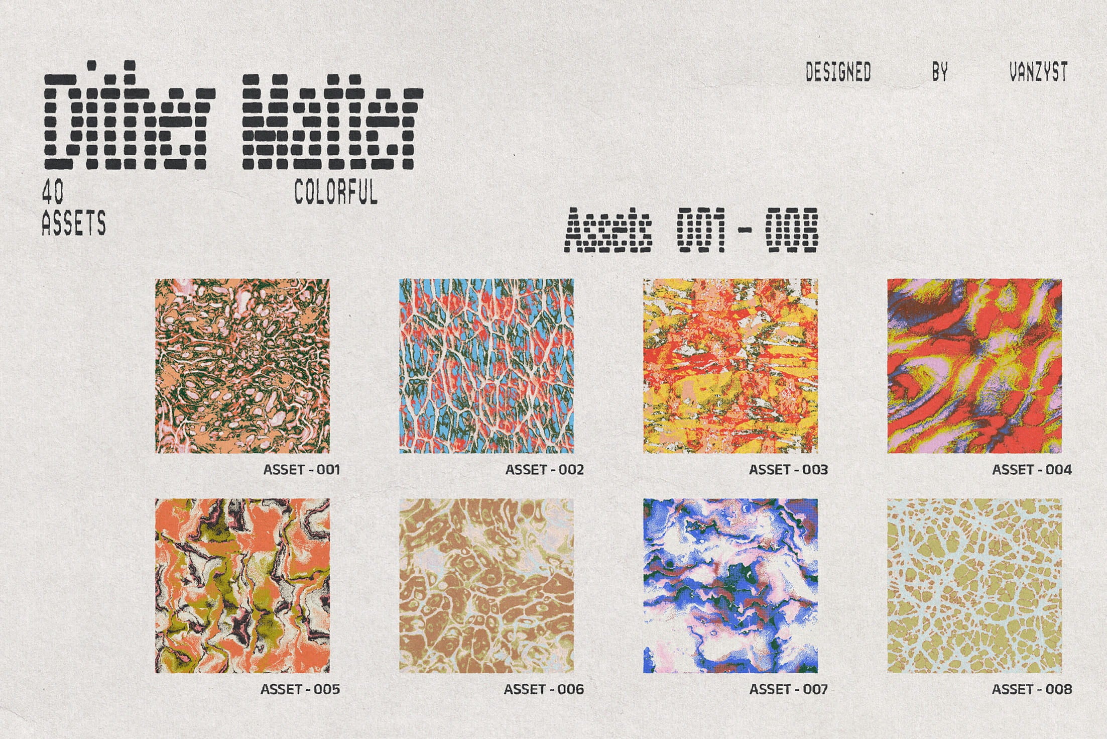 Dither Matter Seamless Pattern Collection Vanzyst