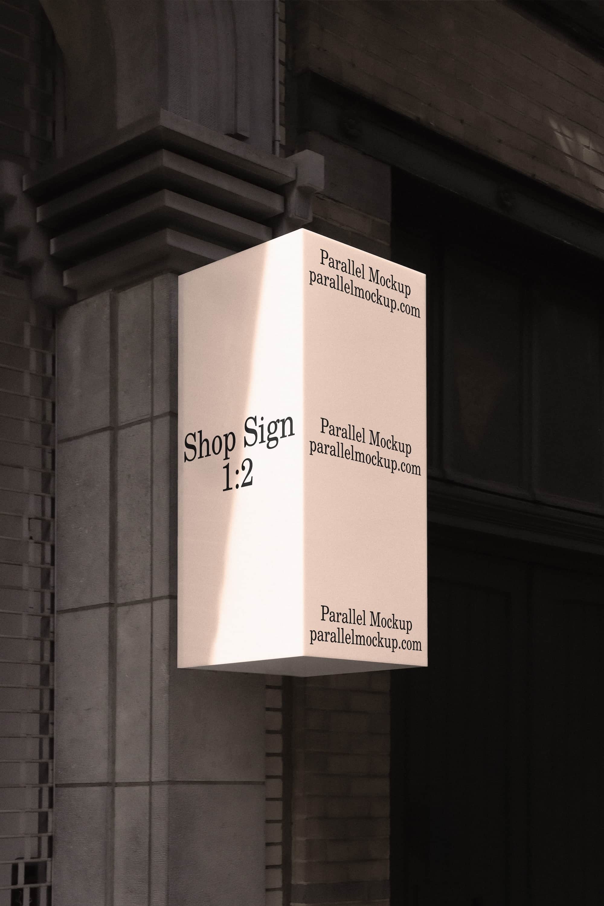 Shop Sign Mockup CI-A-02 Parallel Mockup