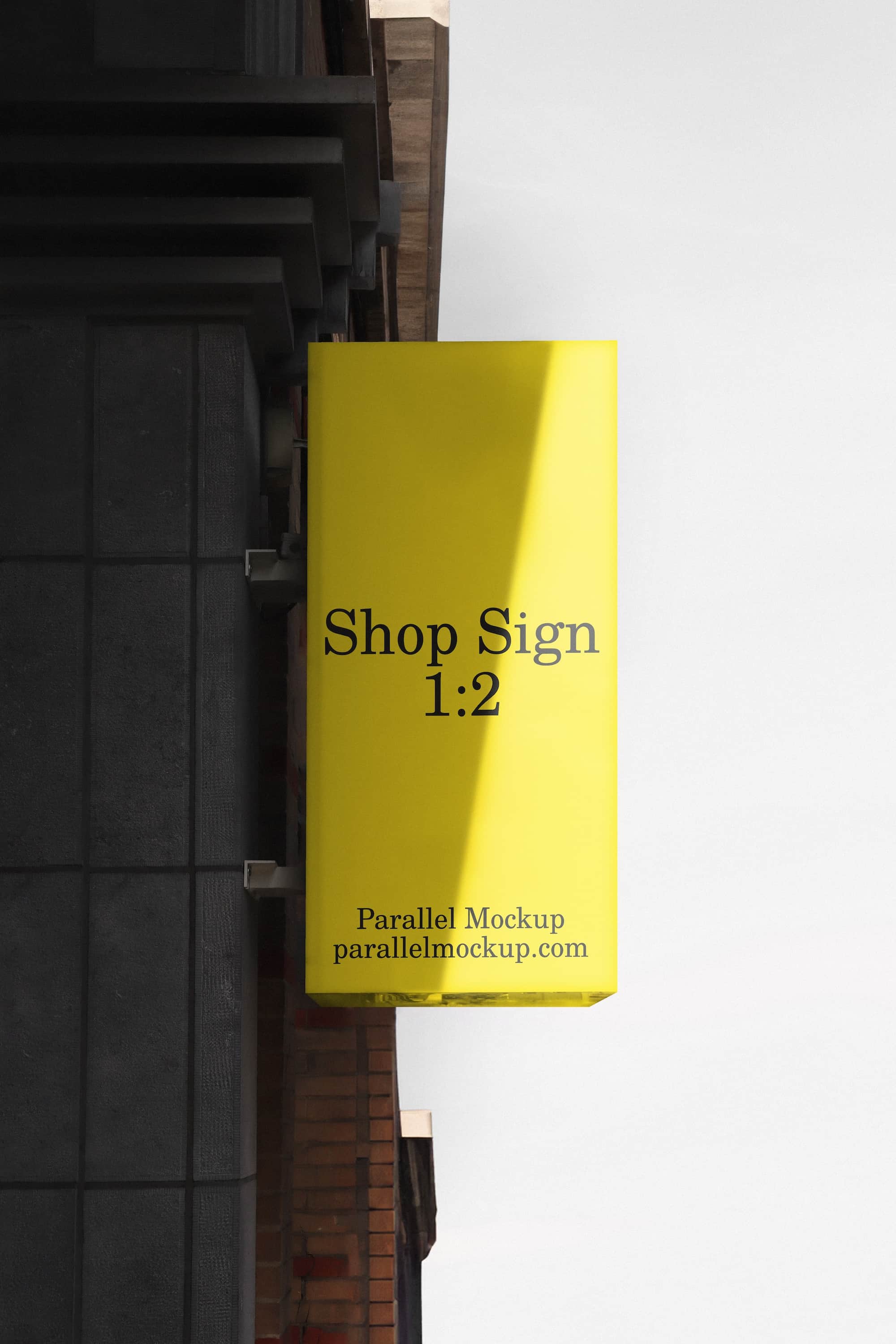Shop Sign Mockup CI-A-03 Parallel Mockup