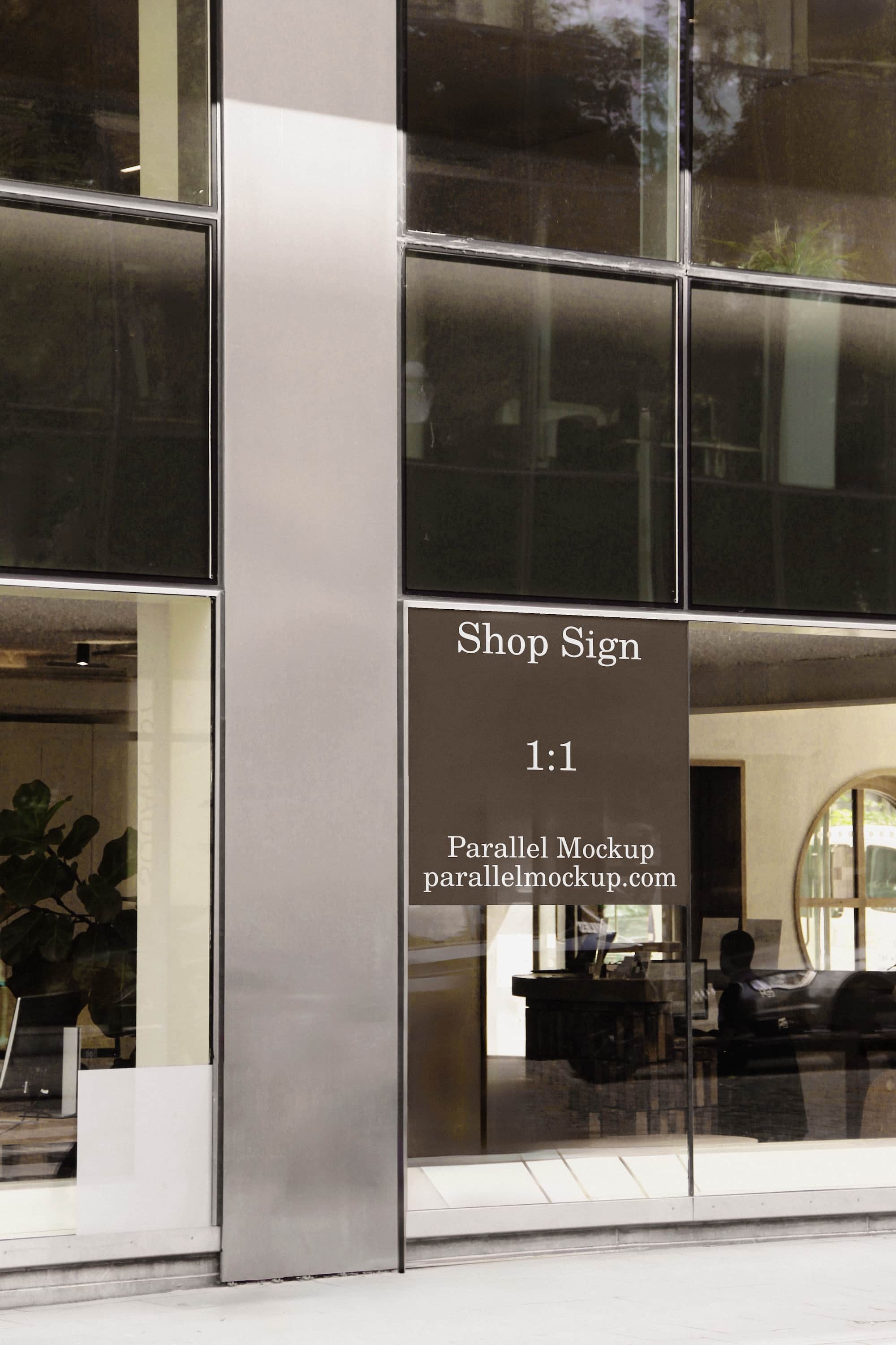 Shop Sign Mockup CI-A-16 Parallel Mockup