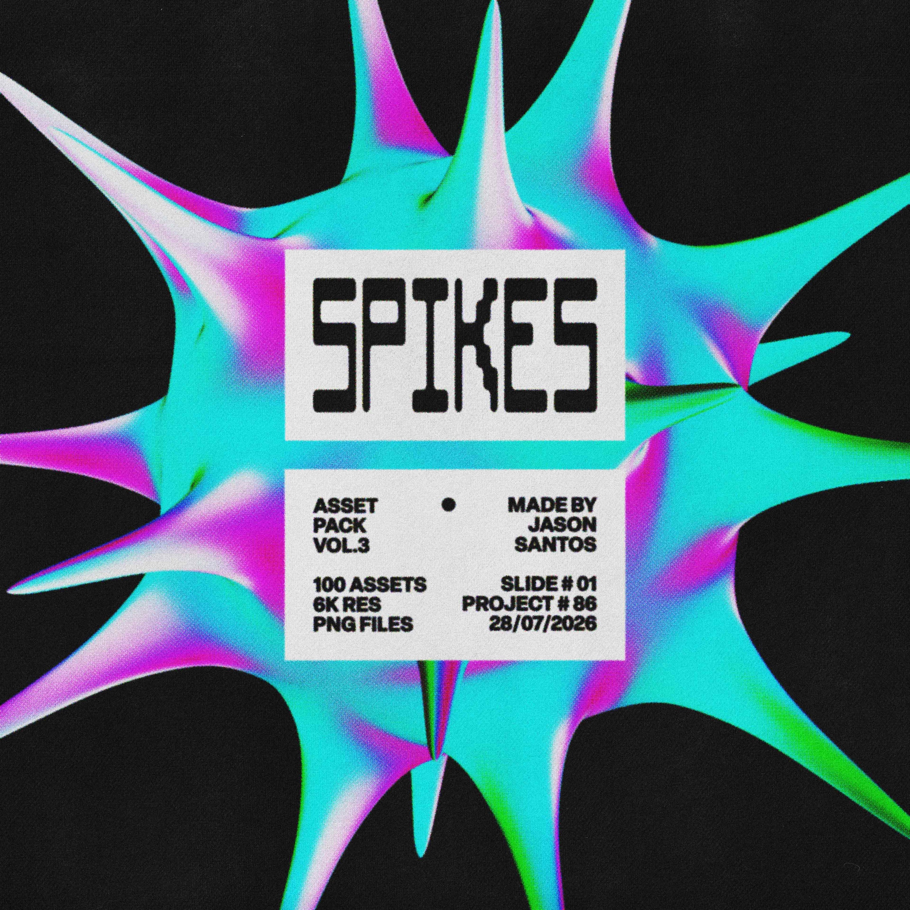 Spikes Asset Pack (Vol.3) Radiant Starburst PNGs Jason Santos