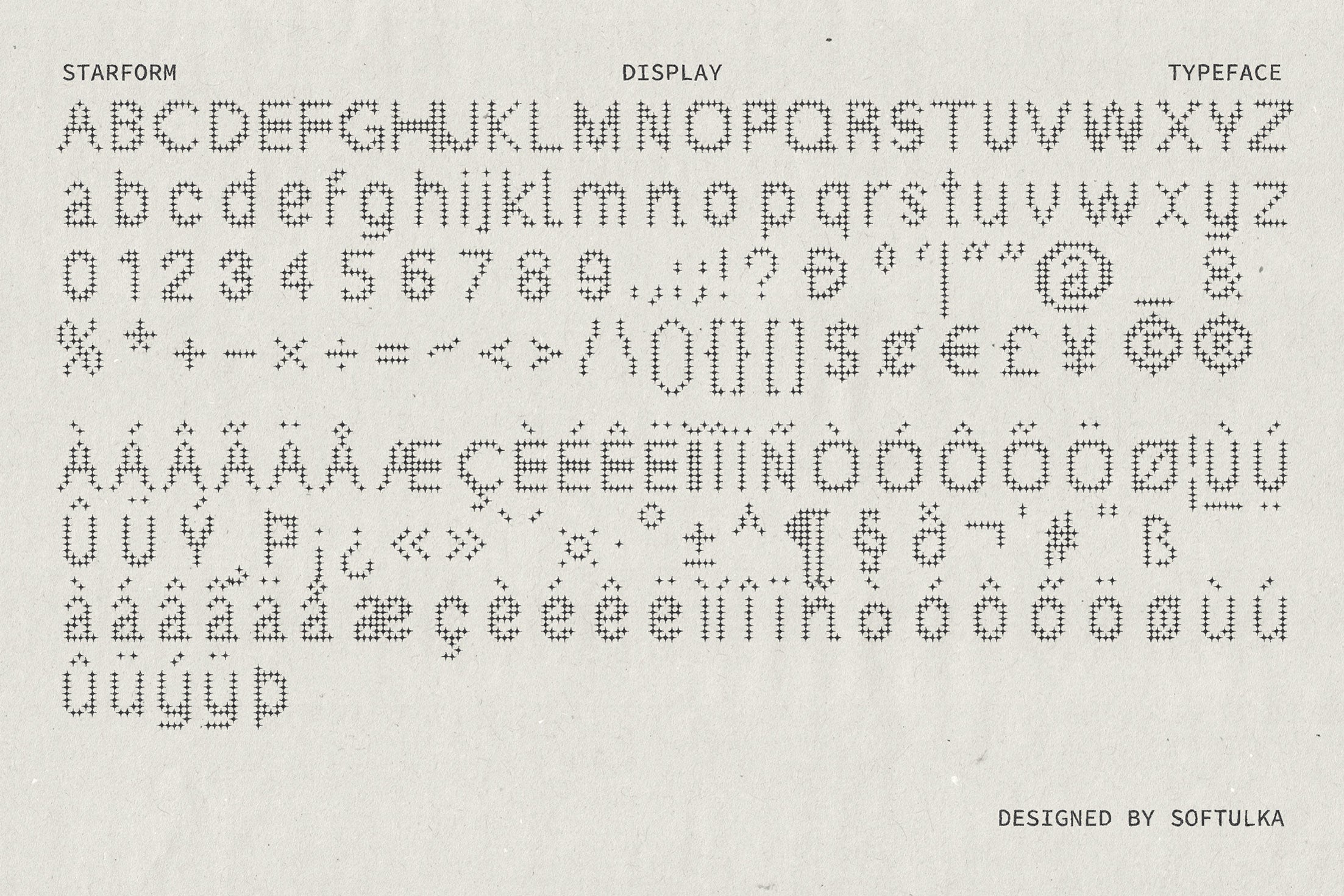 StarForm Typeface Softulka