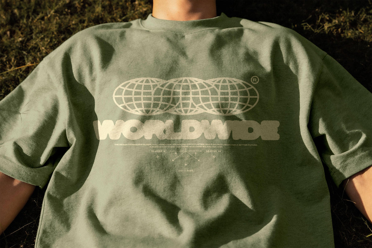 T-Shirt with Chest Print View Mockup Pixelbuddha