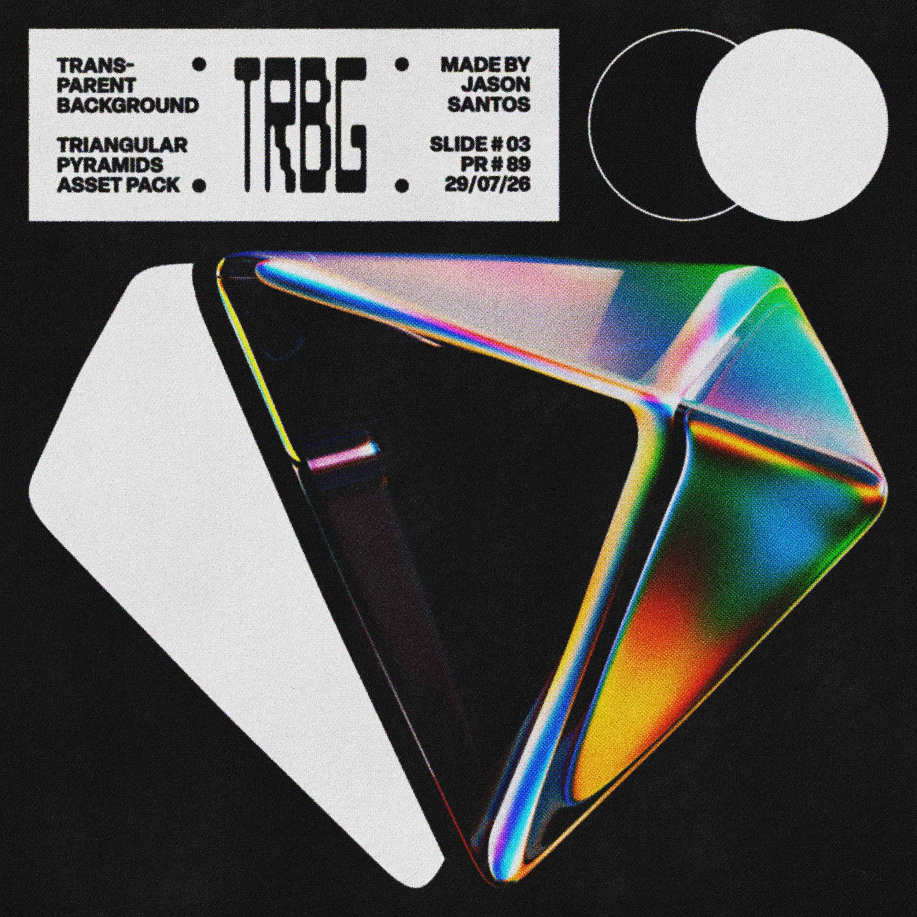 Triangular Pyramids (Vol.2) Glass Geometric PNGs Jason Santos