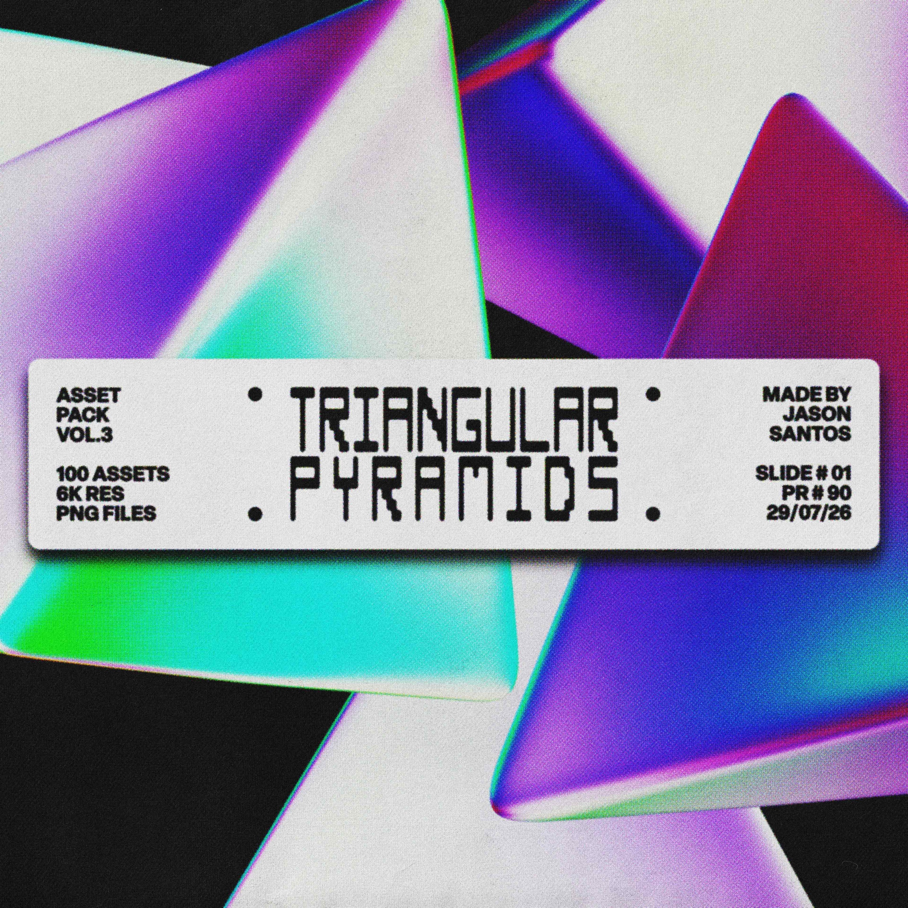 Triangular Pyramids (Vol.3) Crystalline PNG Assets Jason Santos