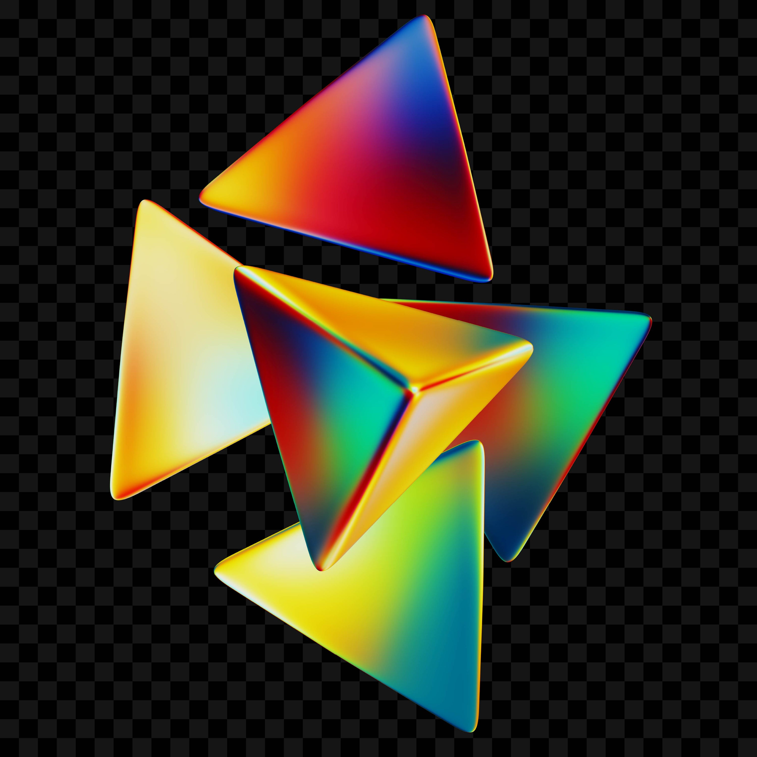 Triangular Pyramids (Vol.3) Crystalline PNG Assets Jason Santos