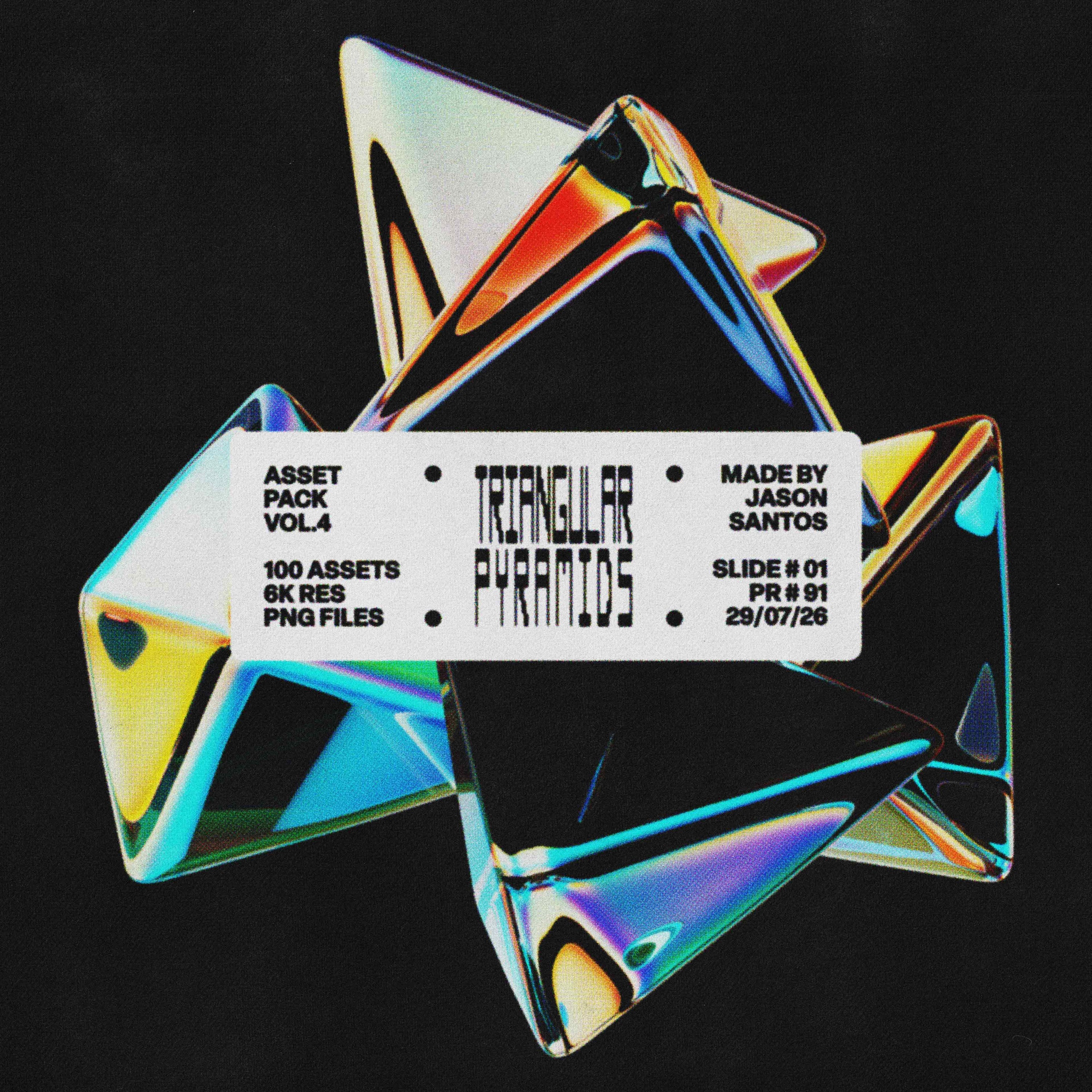 Triangular Pyramids (Vol.4) Glass Crystal PNGs Jason Santos