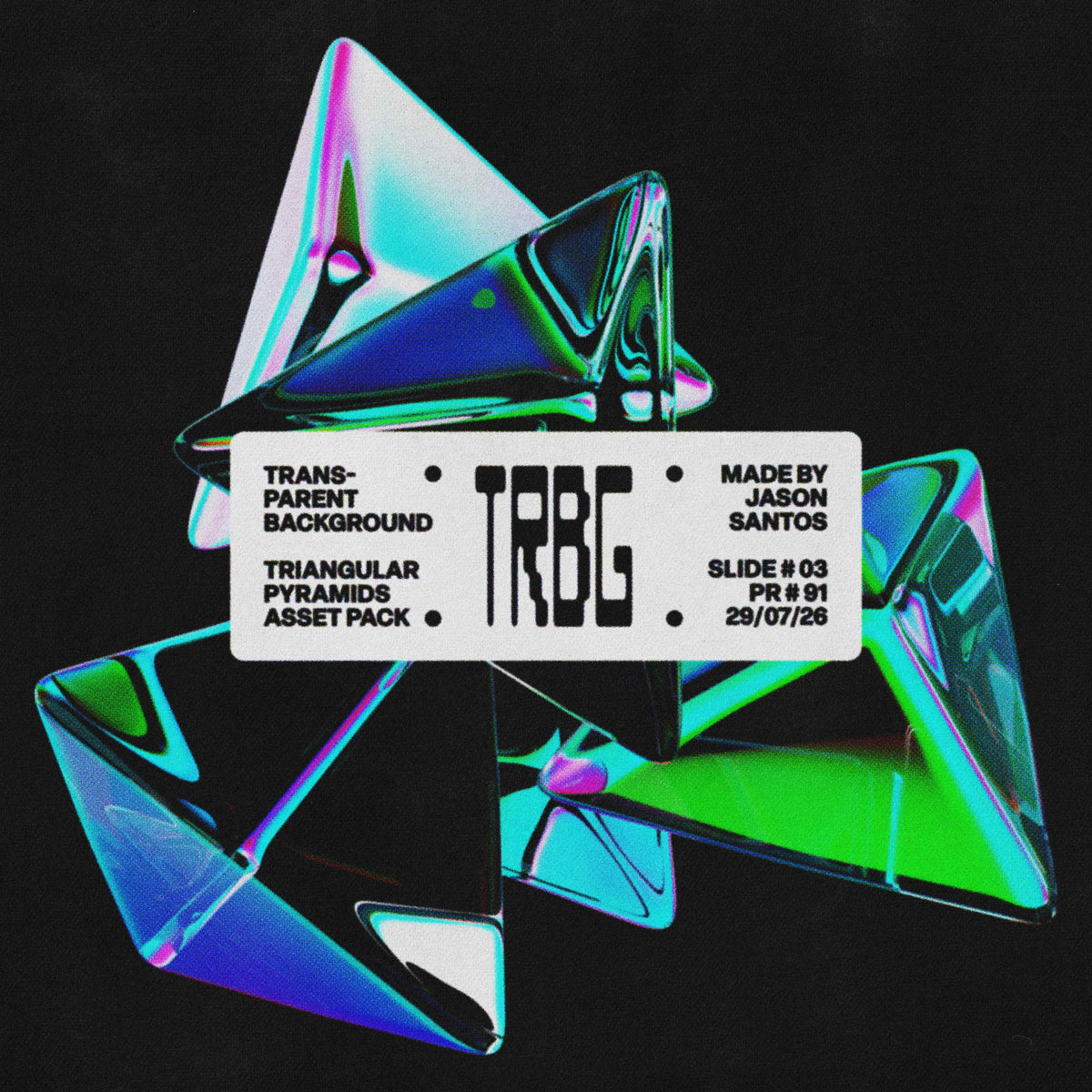 Triangular Pyramids (Vol.4) Glass Crystal PNGs Jason Santos