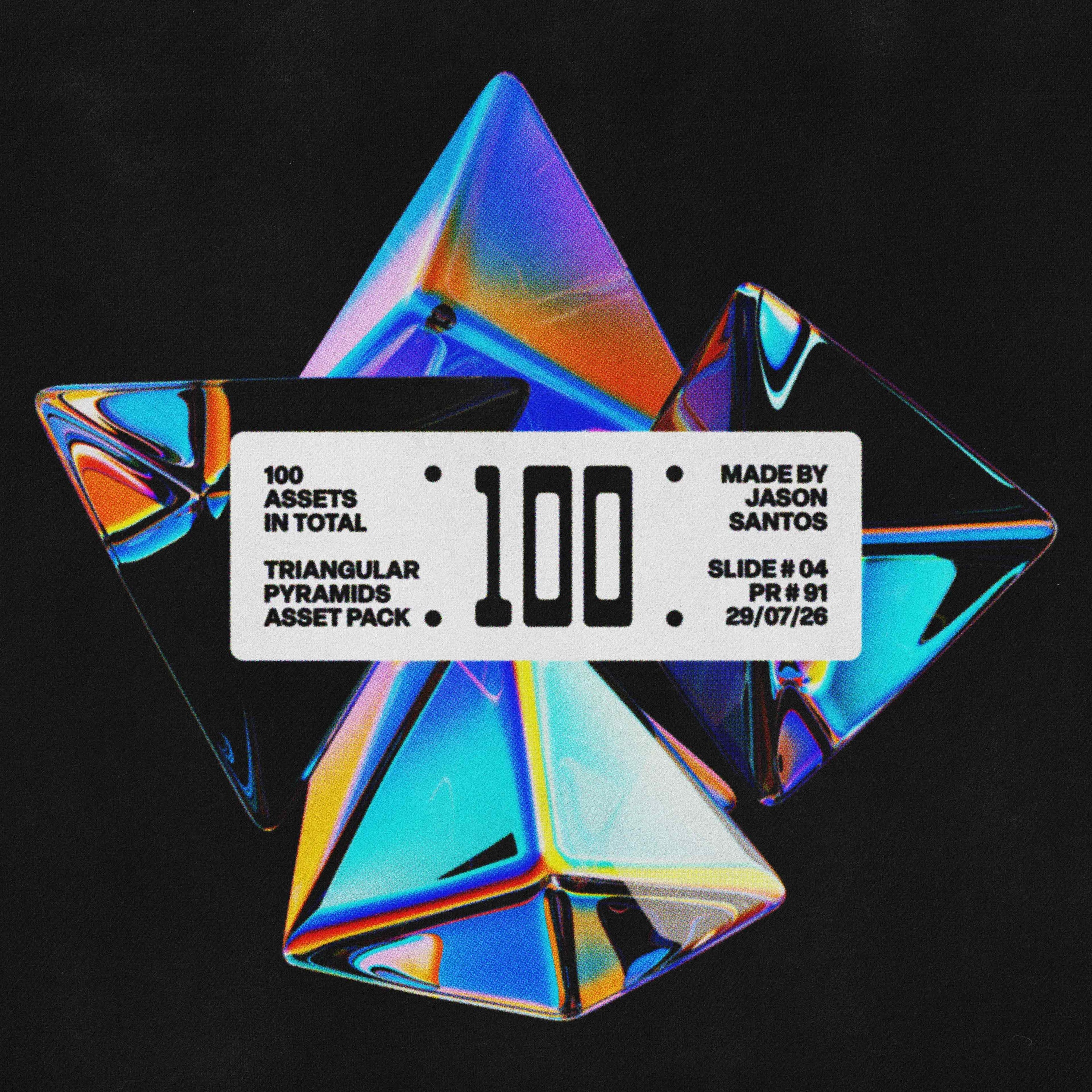Triangular Pyramids (Vol.4) Glass Crystal PNGs Jason Santos