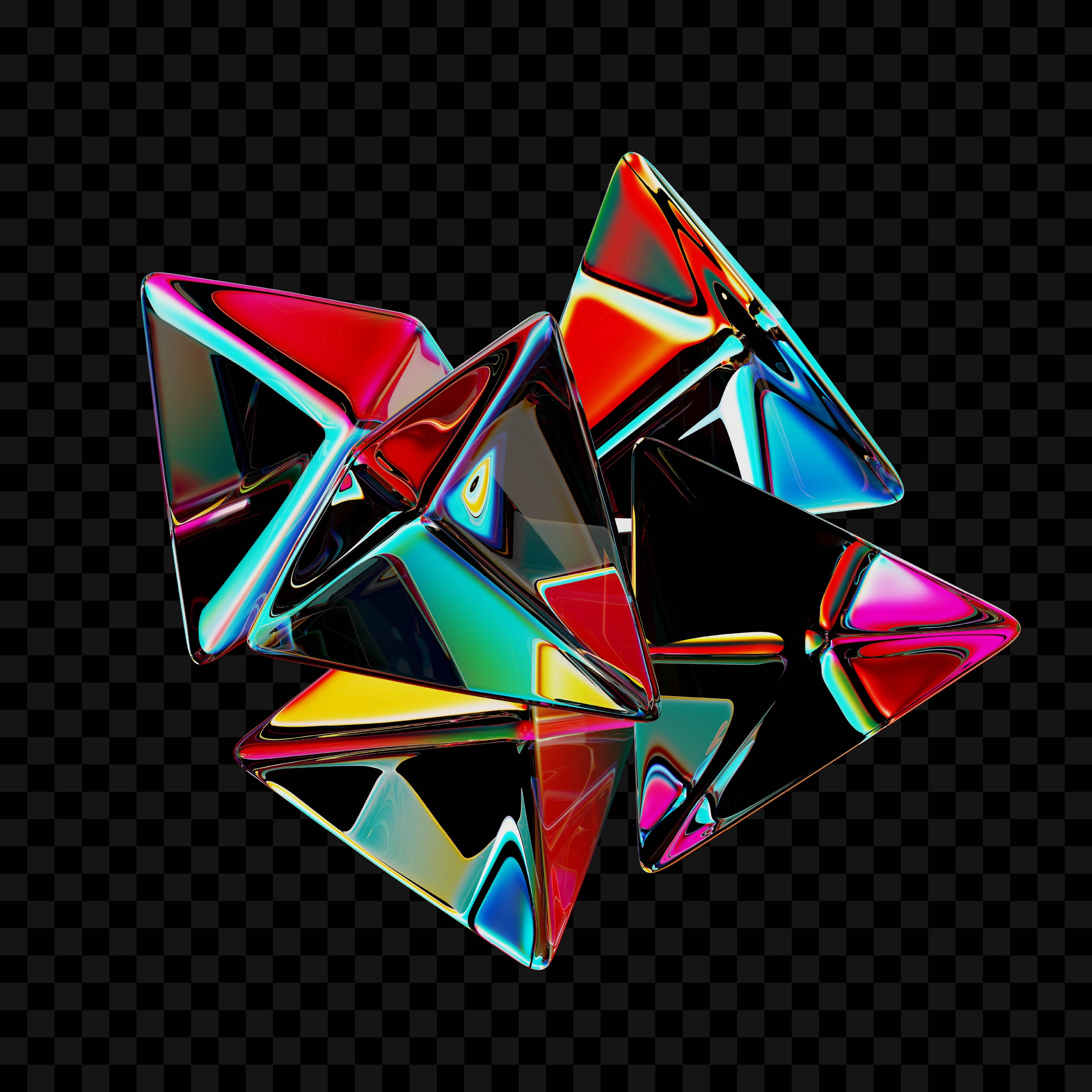 Triangular Pyramids (Vol.4) Glass Crystal PNGs Jason Santos