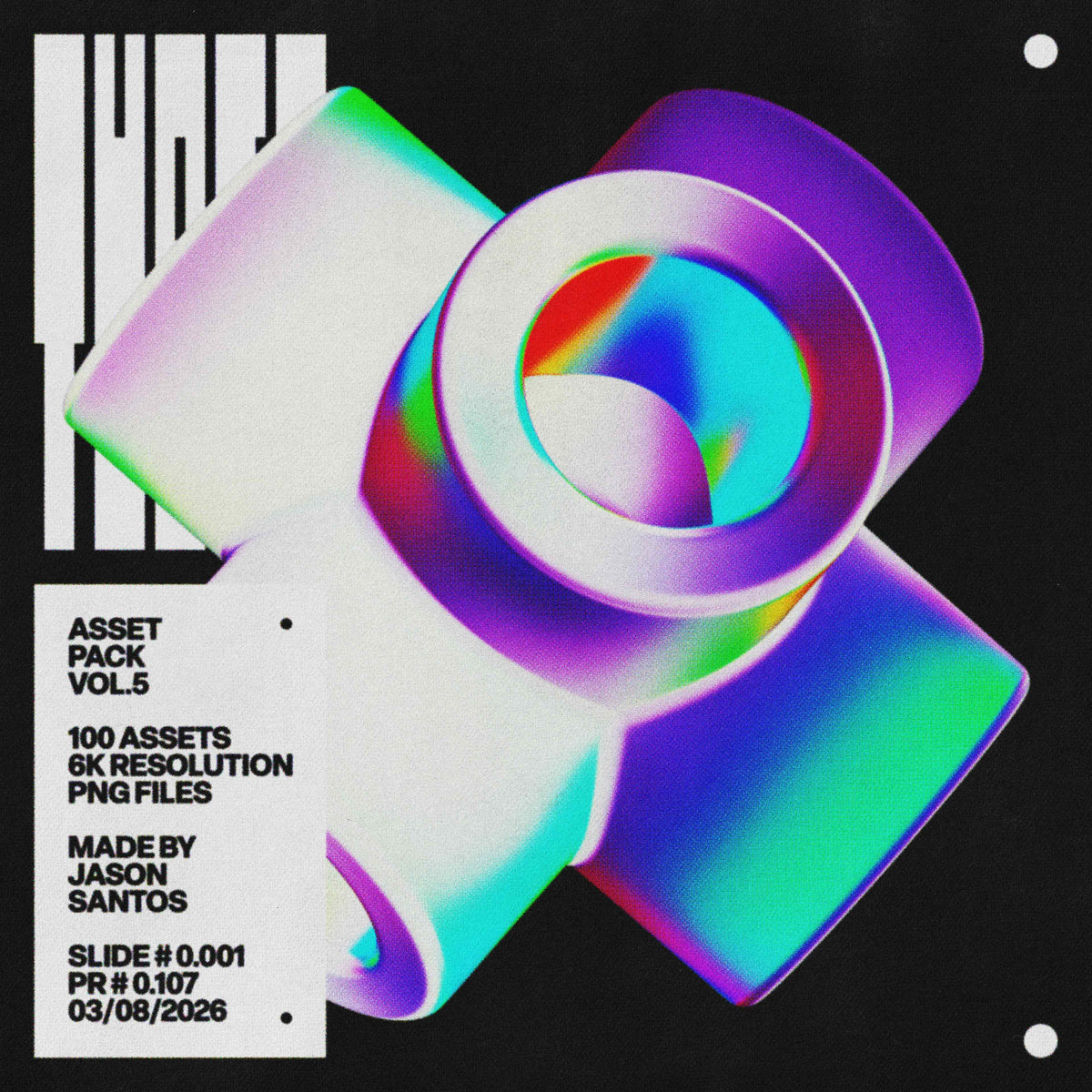 Tubes Asset Pack (Vol.5) Holographic Pipe PNGs Jason Santos