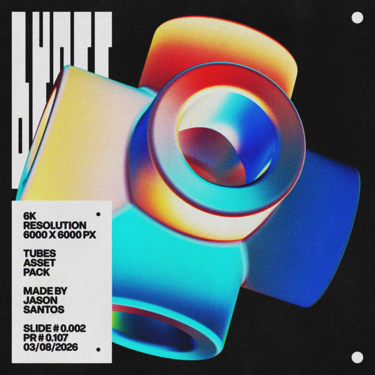 Tubes Asset Pack (Vol.5) Holographic Pipe PNGs Jason Santos