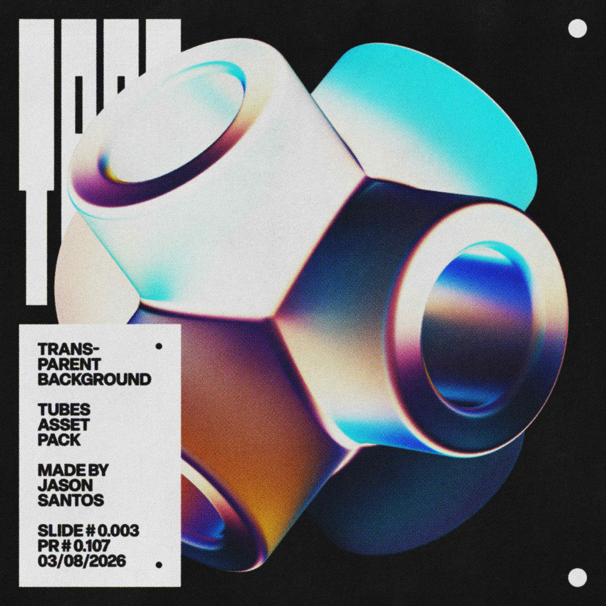 Tubes Asset Pack (Vol.5) Holographic Pipe PNGs Jason Santos