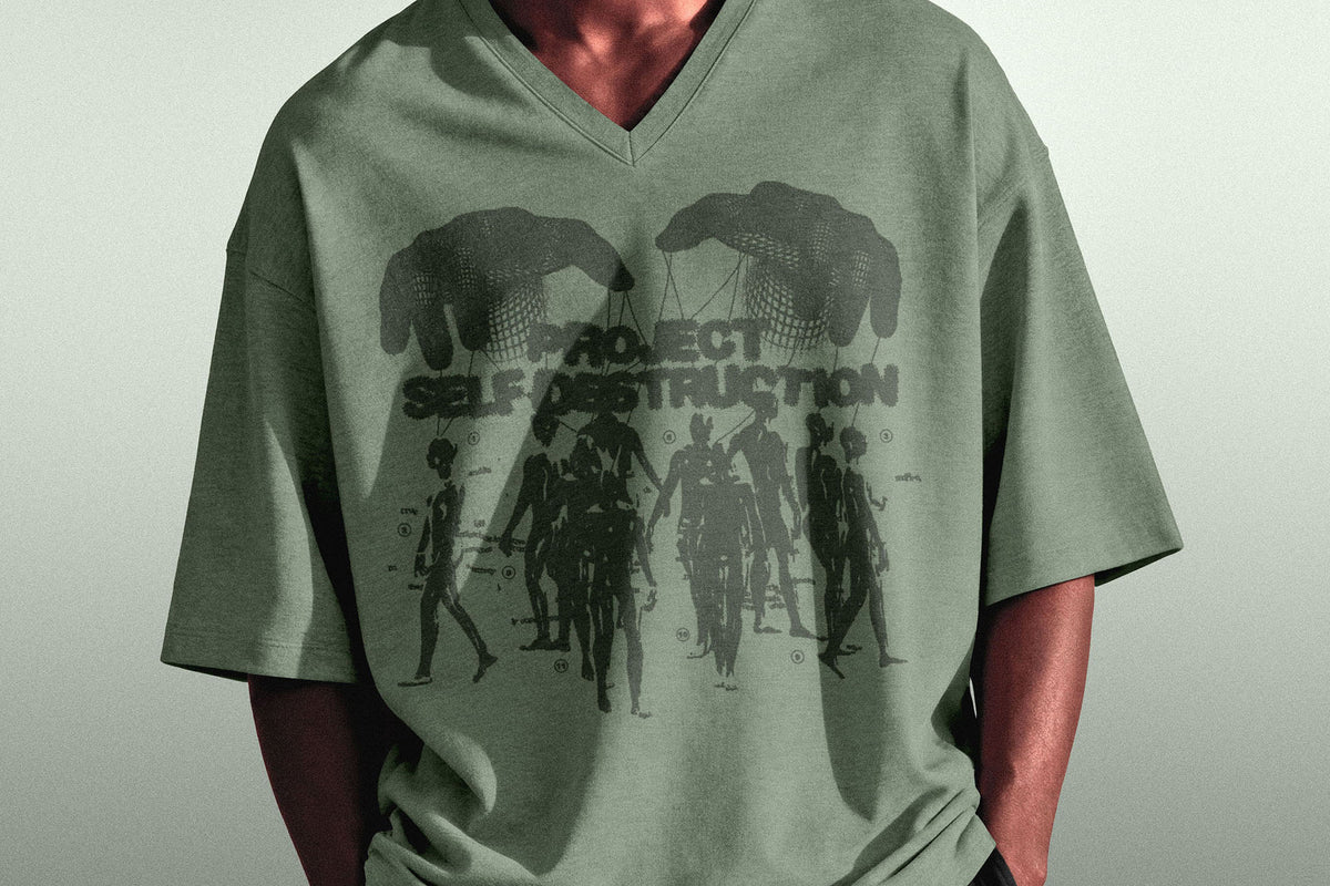 Men's V-Neck T-Shirt Mockup Pixelbuddha
