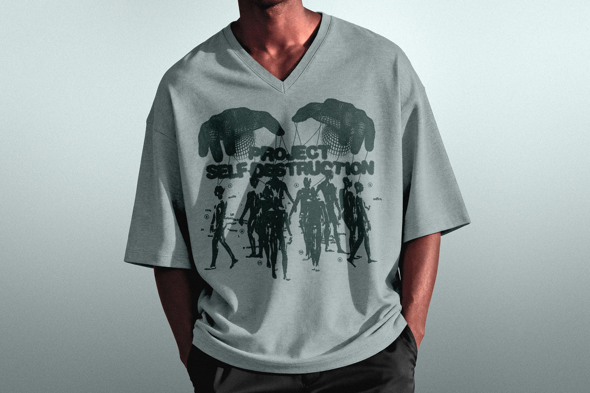 Men's V-Neck T-Shirt Mockup Pixelbuddha