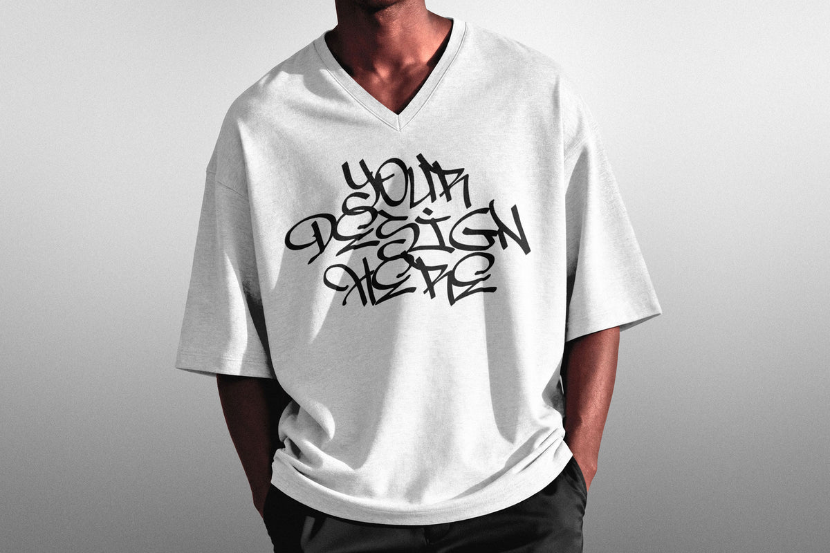 Men's V-Neck T-Shirt Mockup Pixelbuddha