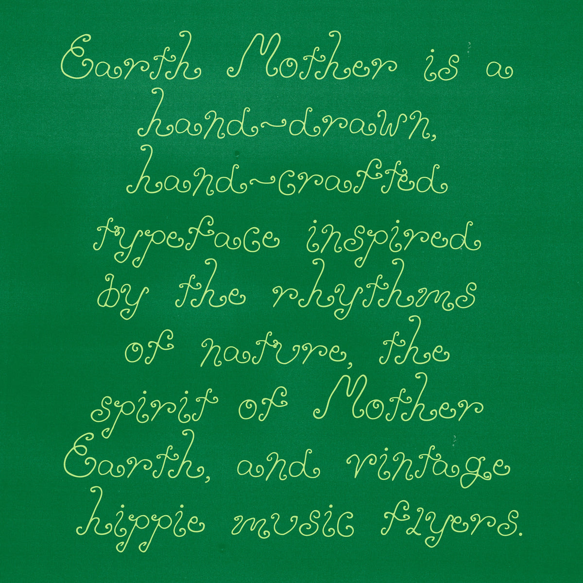Earth Mother Vintage Hippie Font Madeline O'Donoghue
