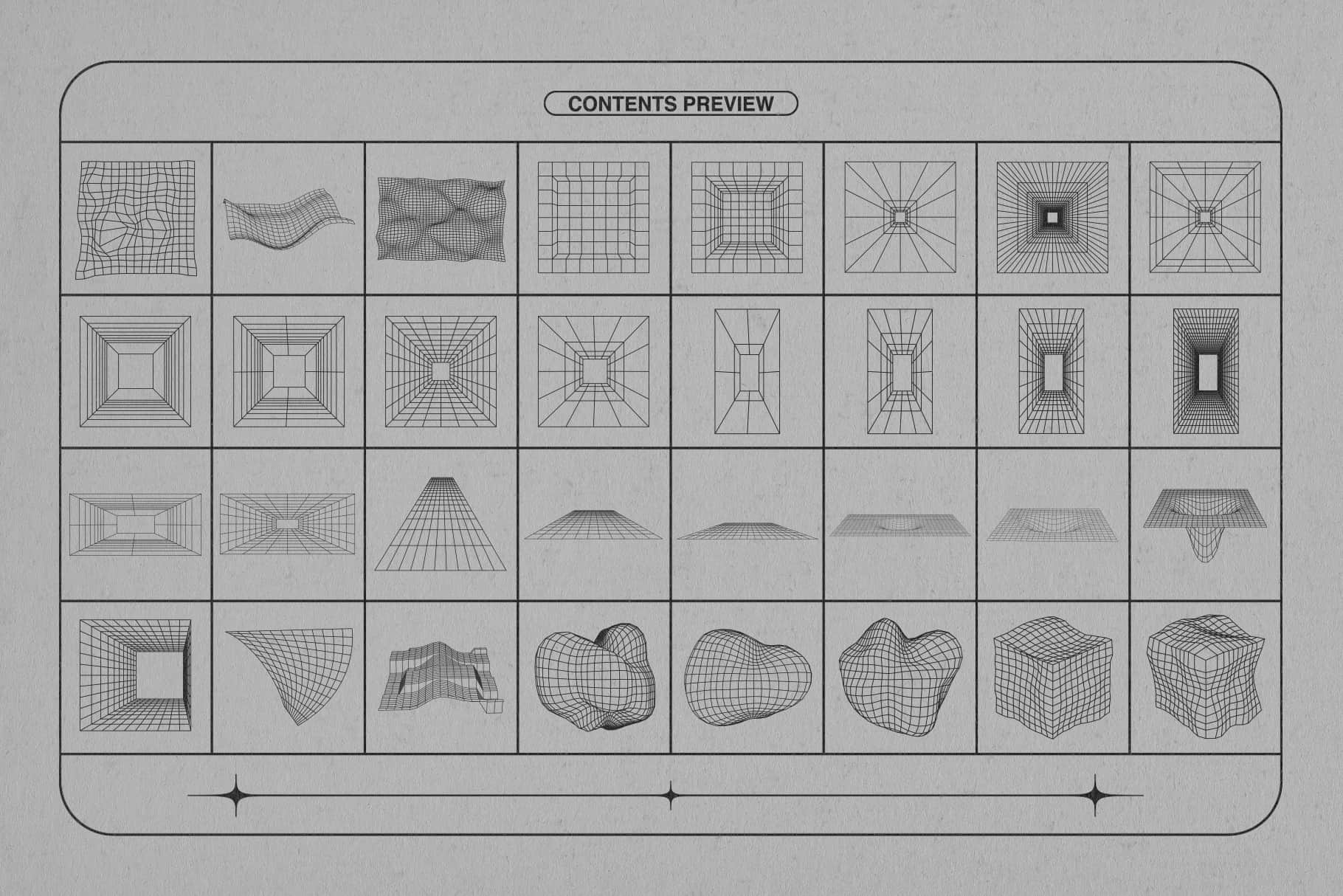 Wireframe Vector Shapes MiksKS