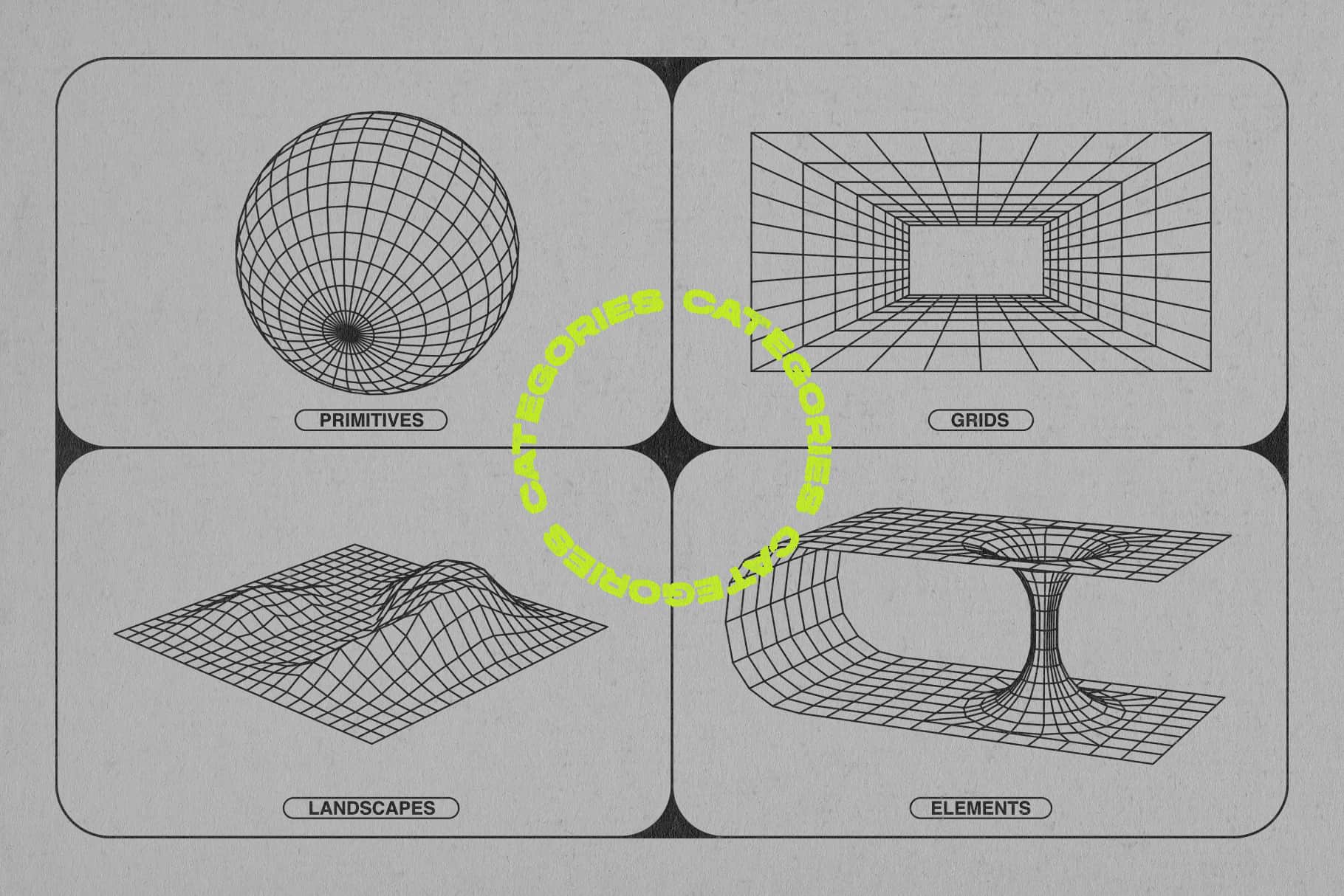Wireframe Vector Shapes MiksKS
