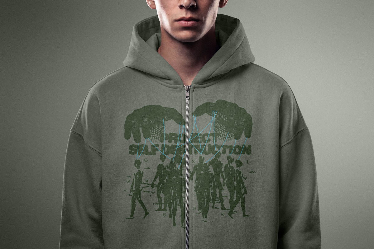 Streetwear Zip Hoodie Print Mockup Pixelbuddha