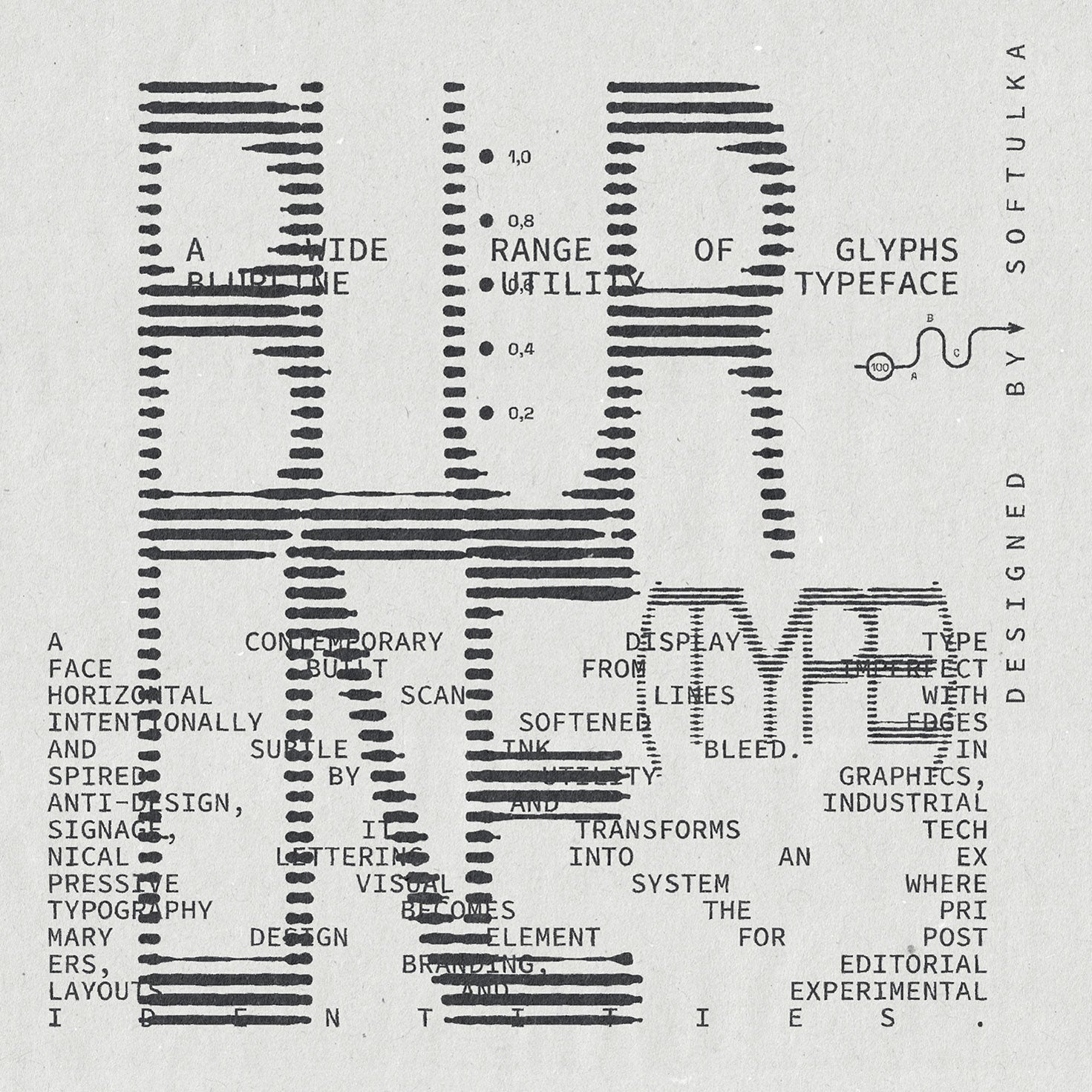 Blurline Utility Typeface Softulka
