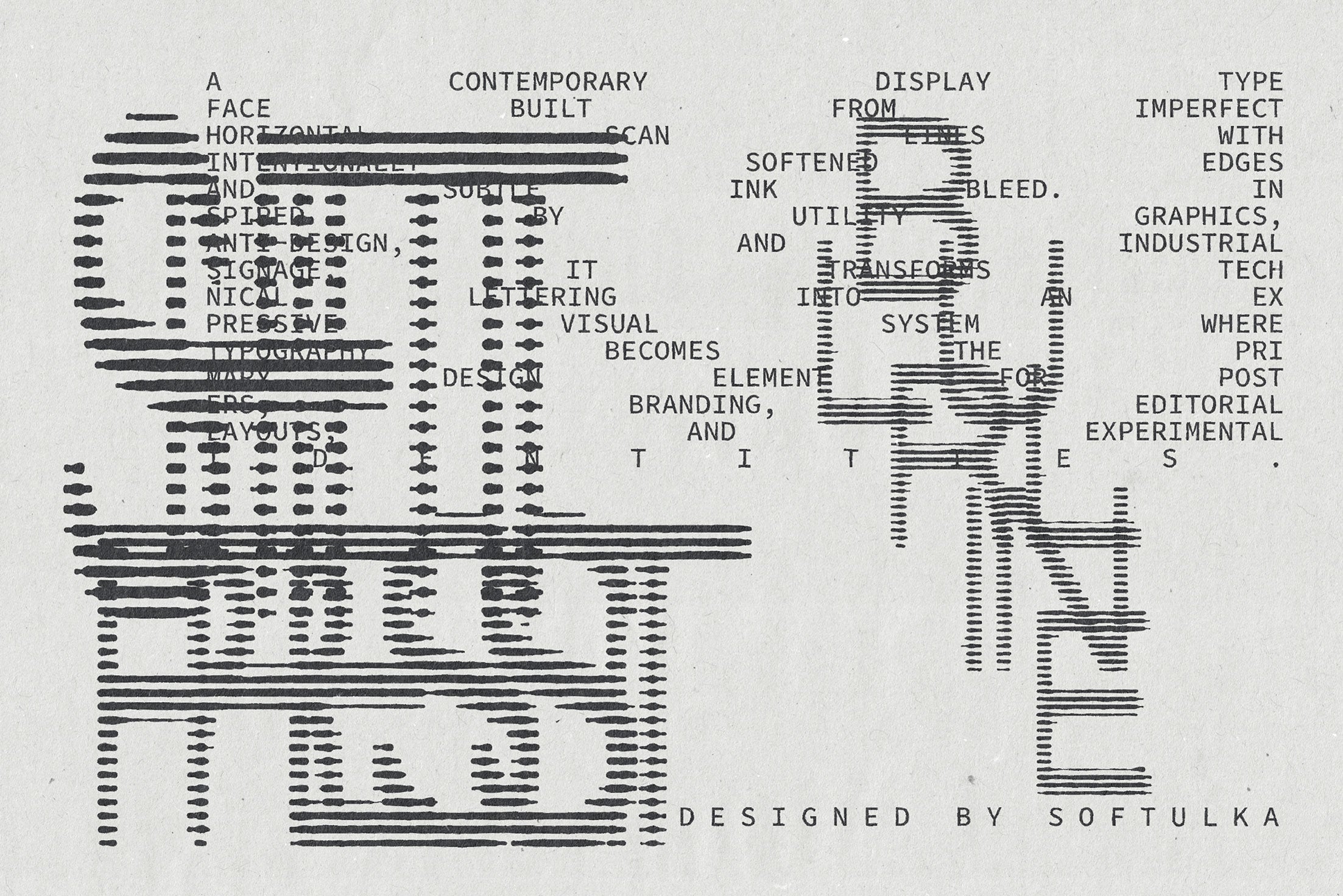 Blurline Utility Typeface Softulka