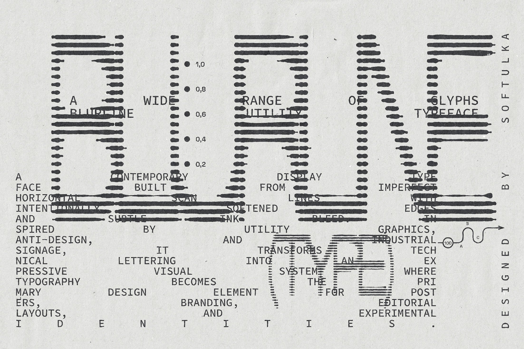 Blurline Utility Typeface Softulka