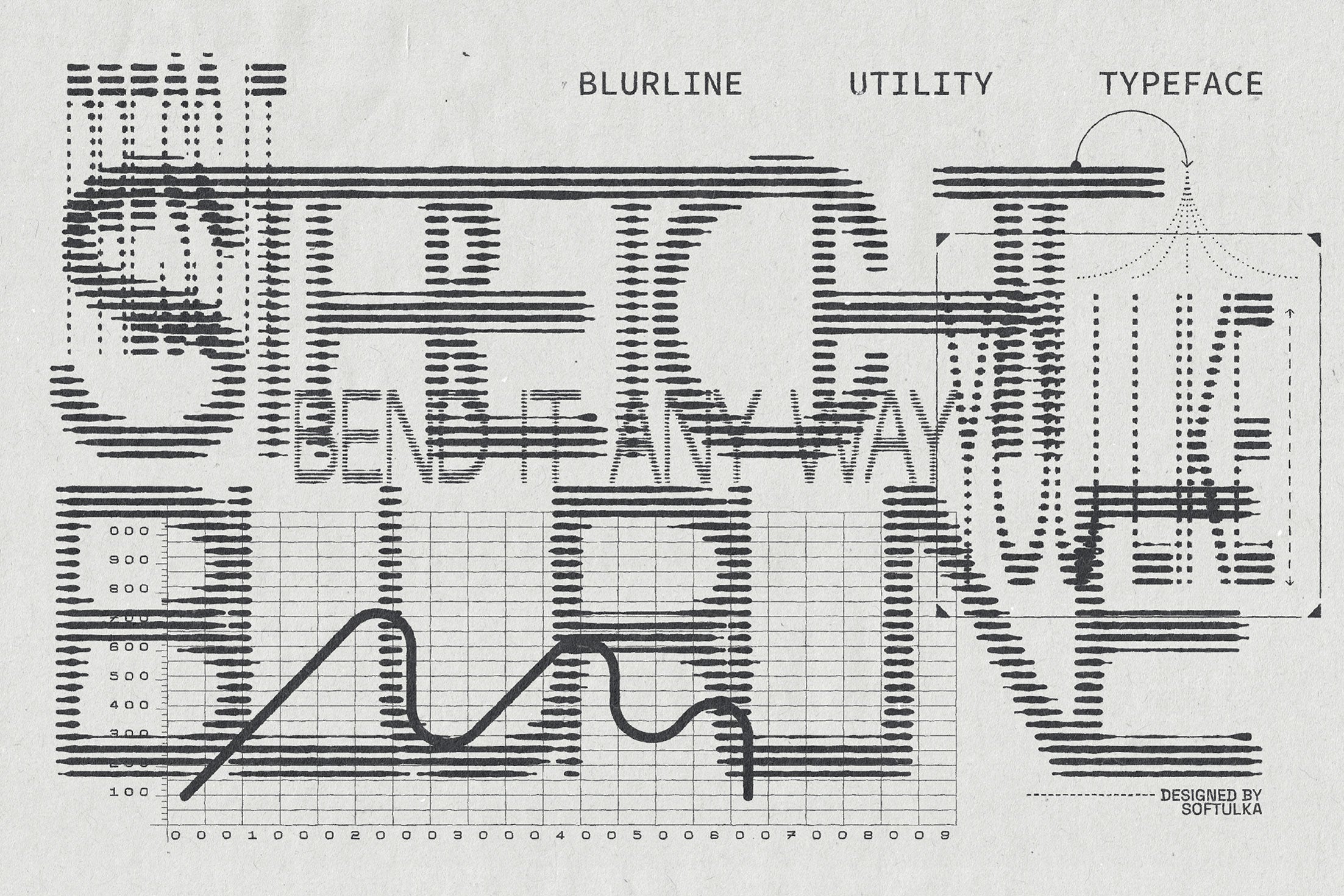 Blurline Utility Typeface Softulka