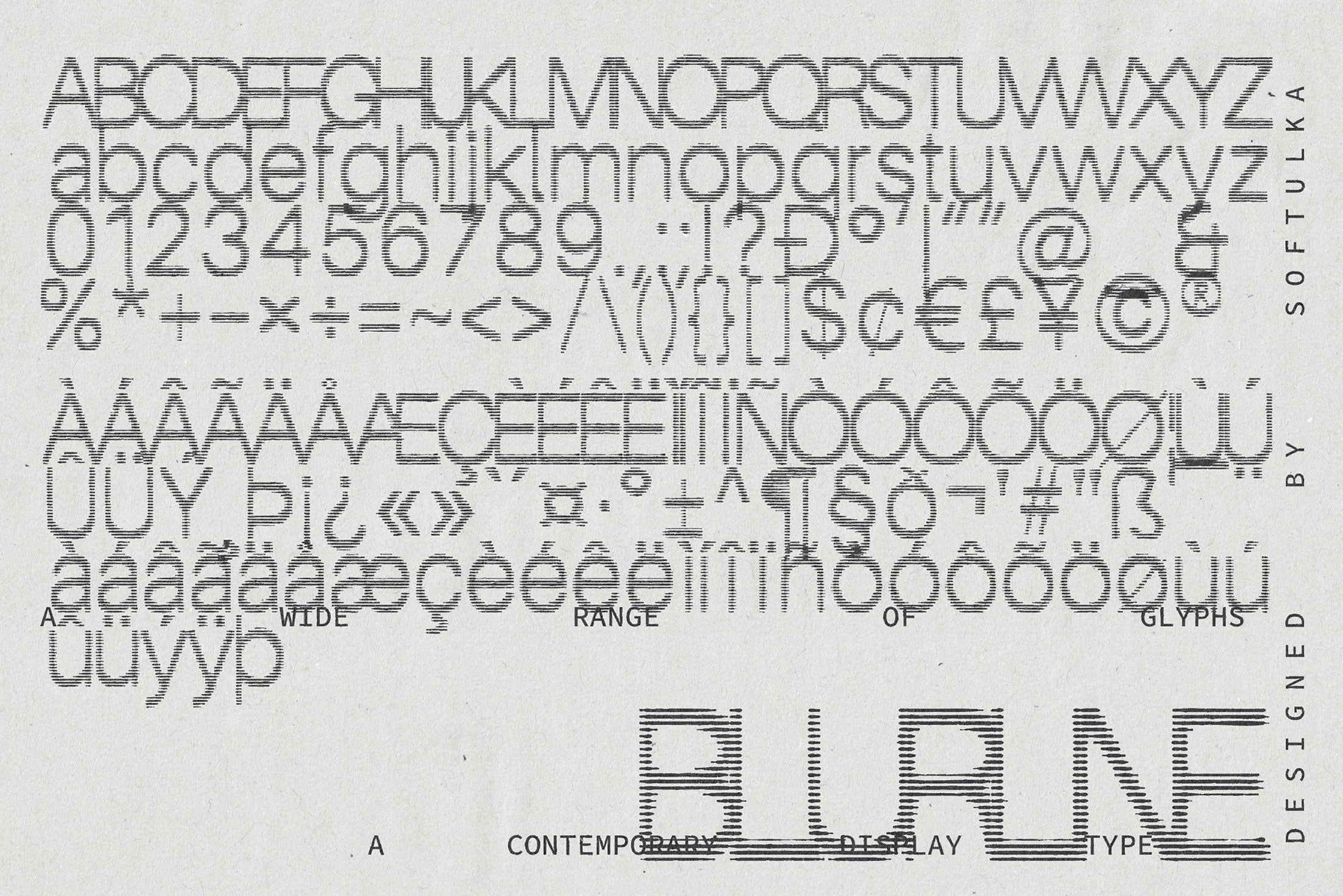 Blurline Utility Typeface Softulka