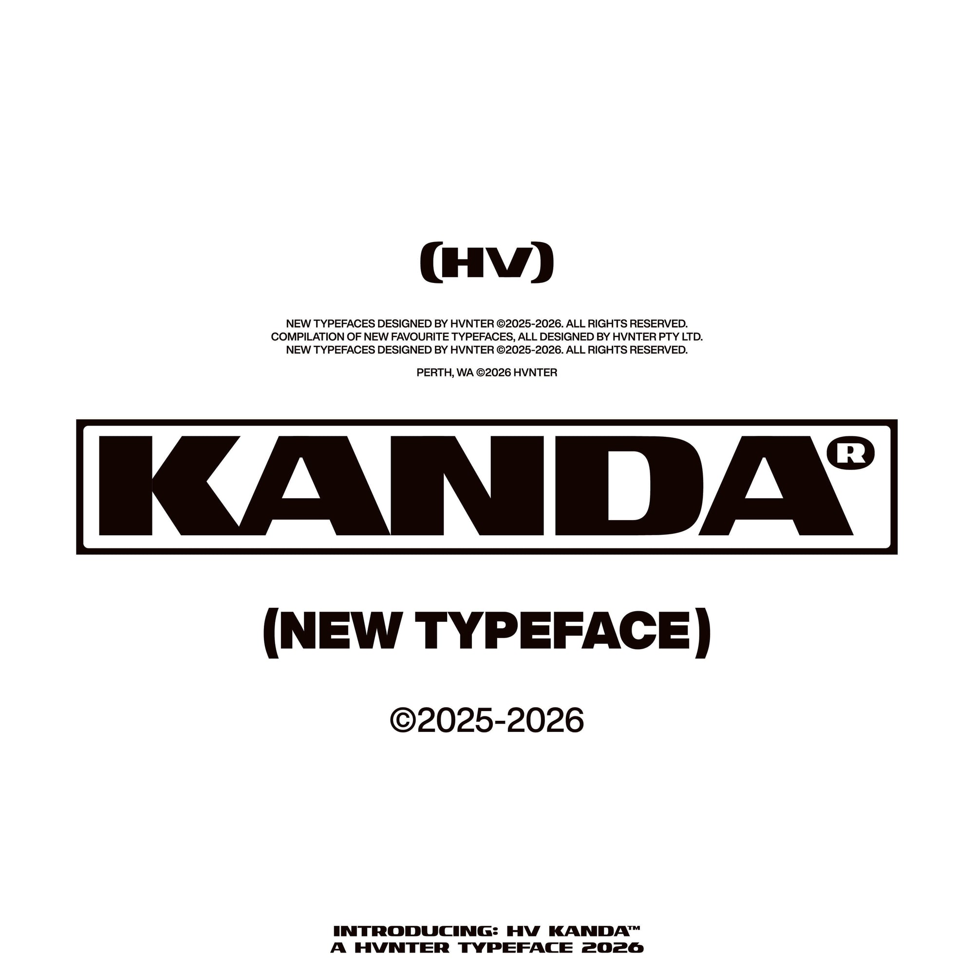 HV Kanda Typeface hvnter