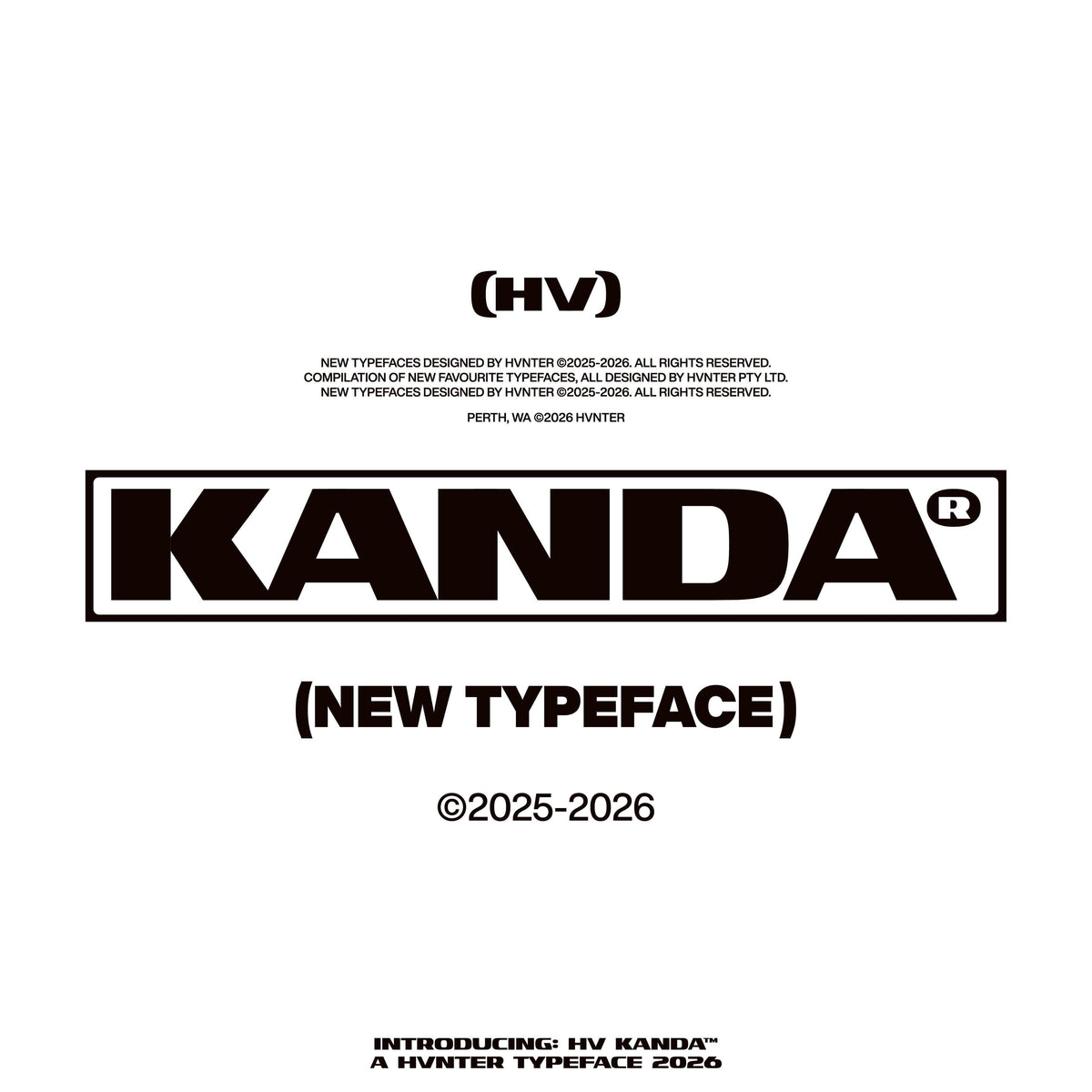 HV Kanda Typeface hvnter