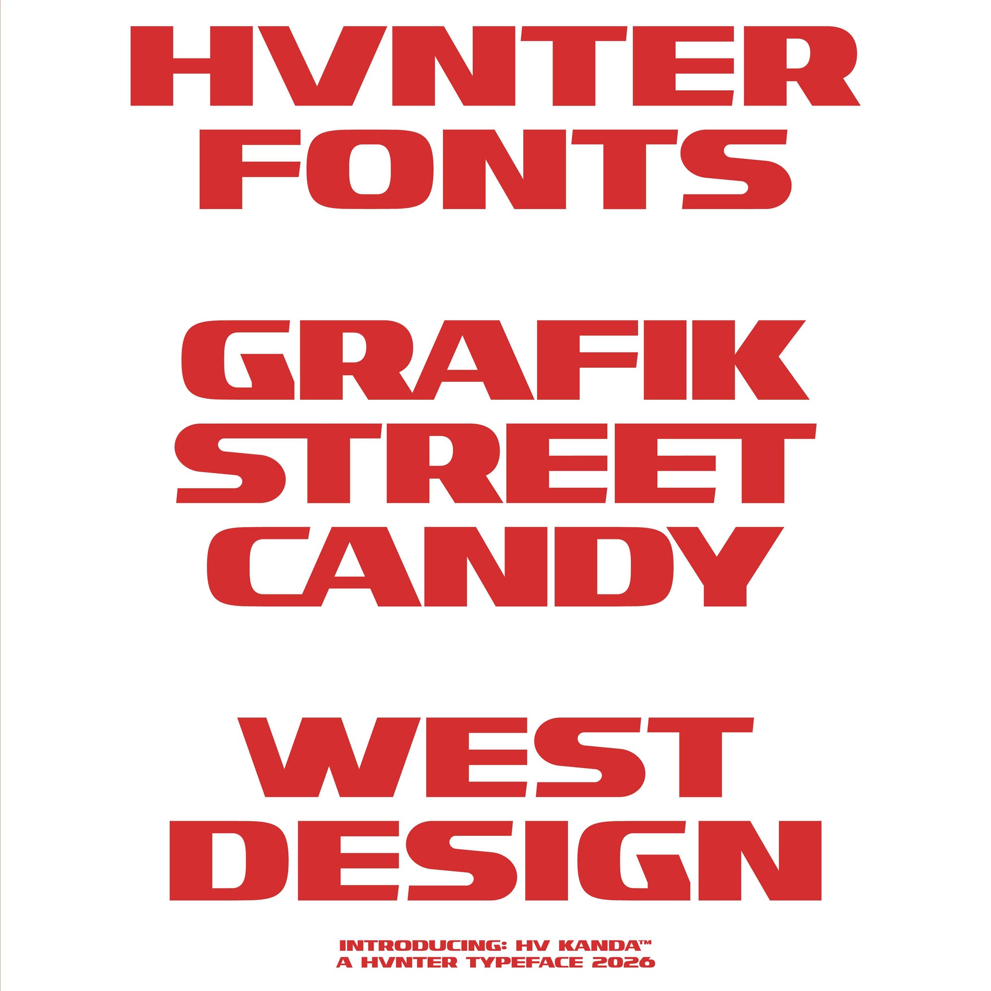 HV Kanda Typeface hvnter