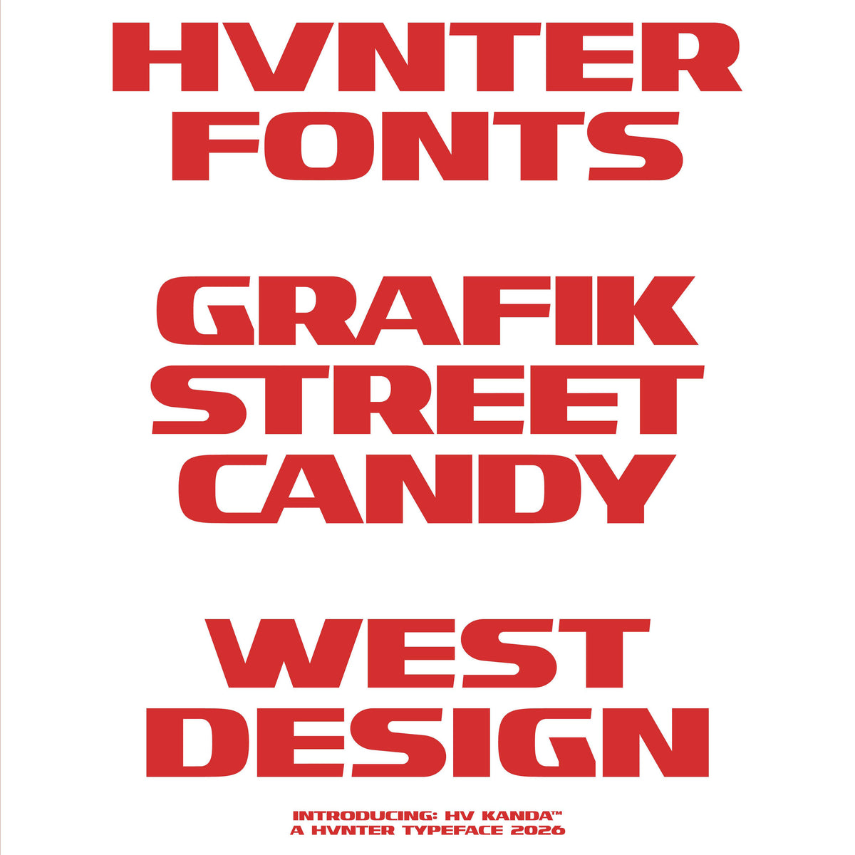 HV Kanda Typeface hvnter