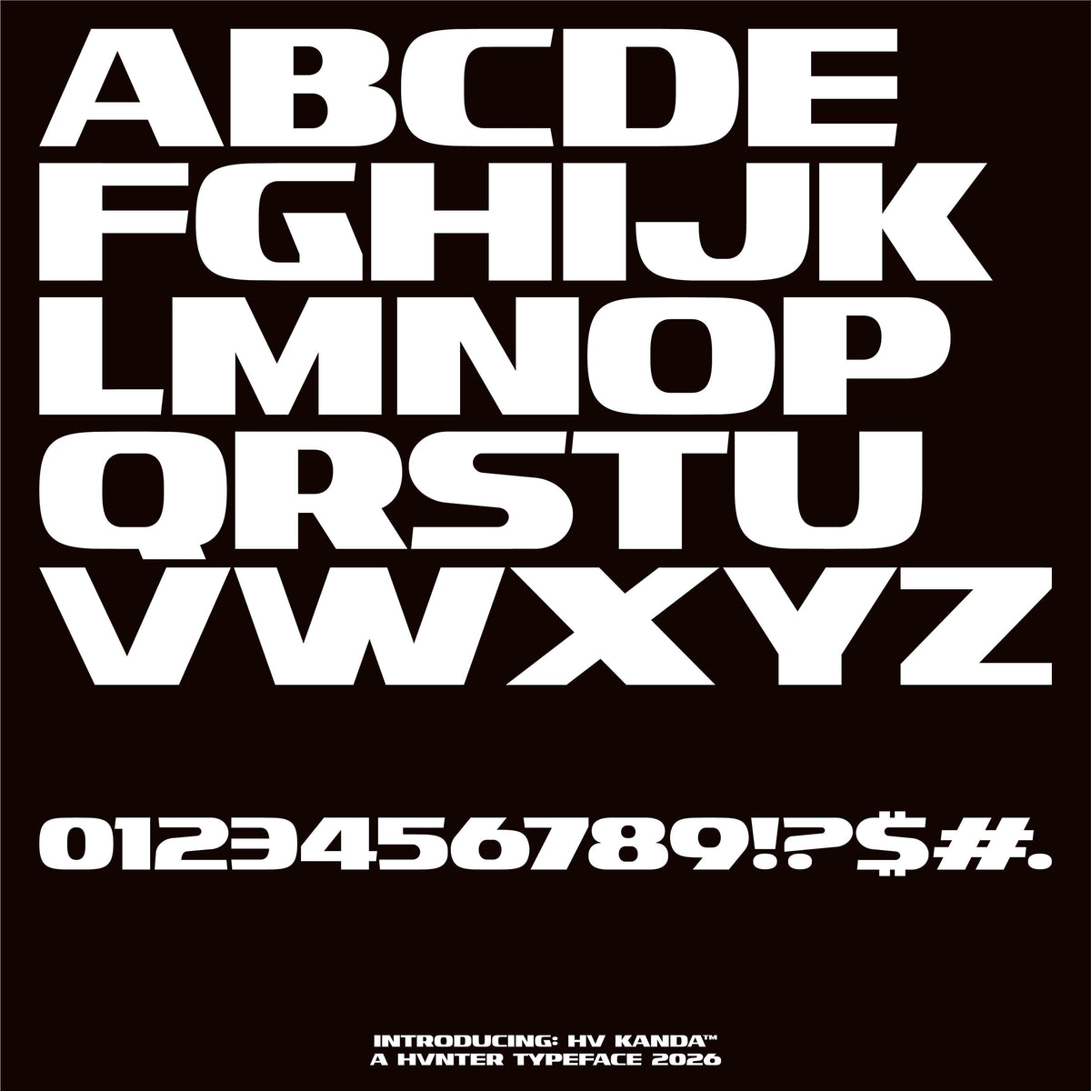 HV Kanda Typeface hvnter