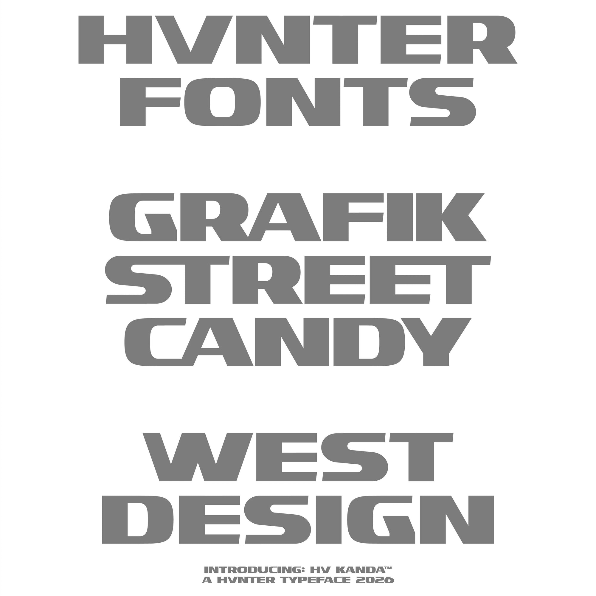 HV Kanda Typeface hvnter